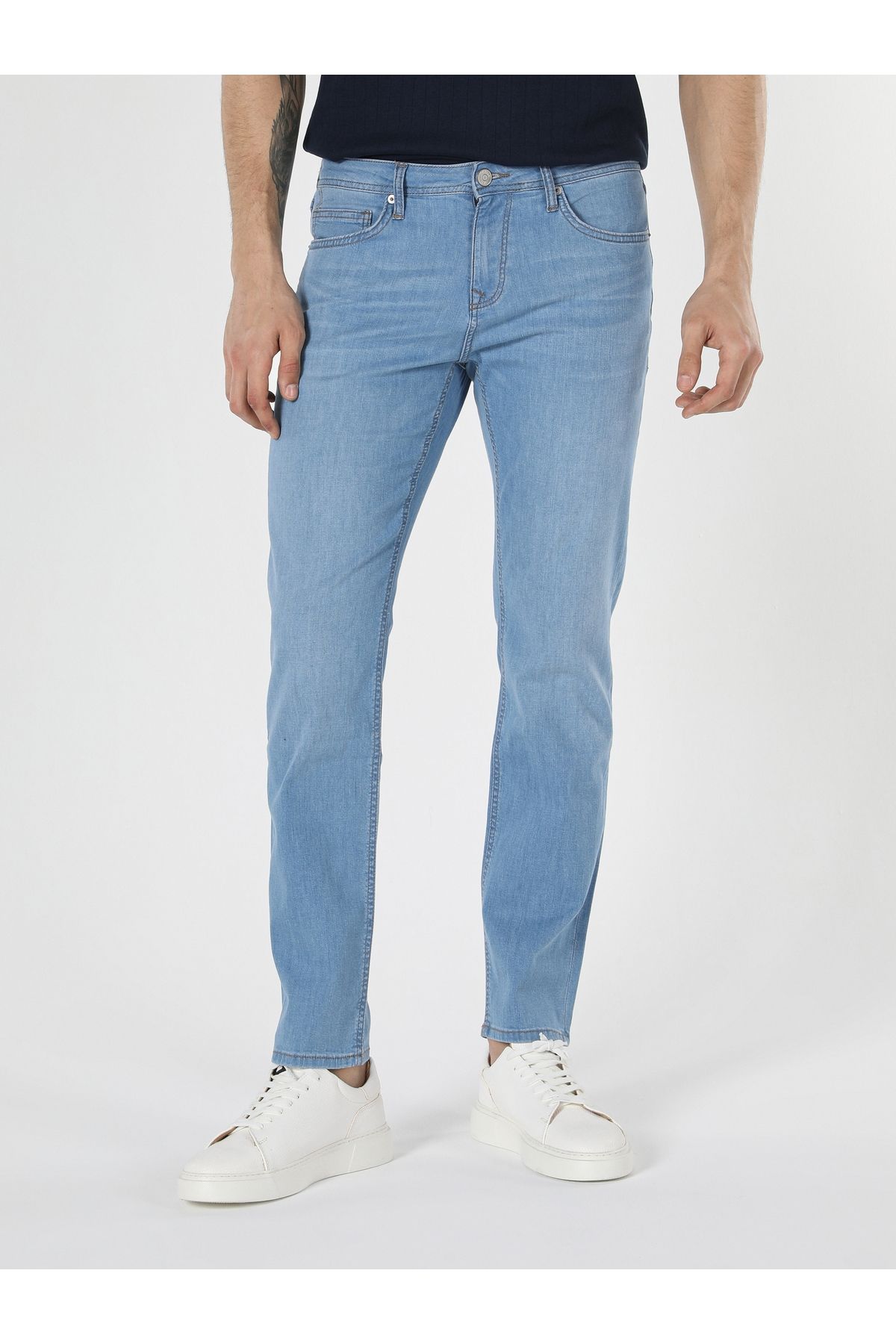 Colin's-Karl 044 Low Waist Light Blue Straight Jeans - Cl 1042818 4