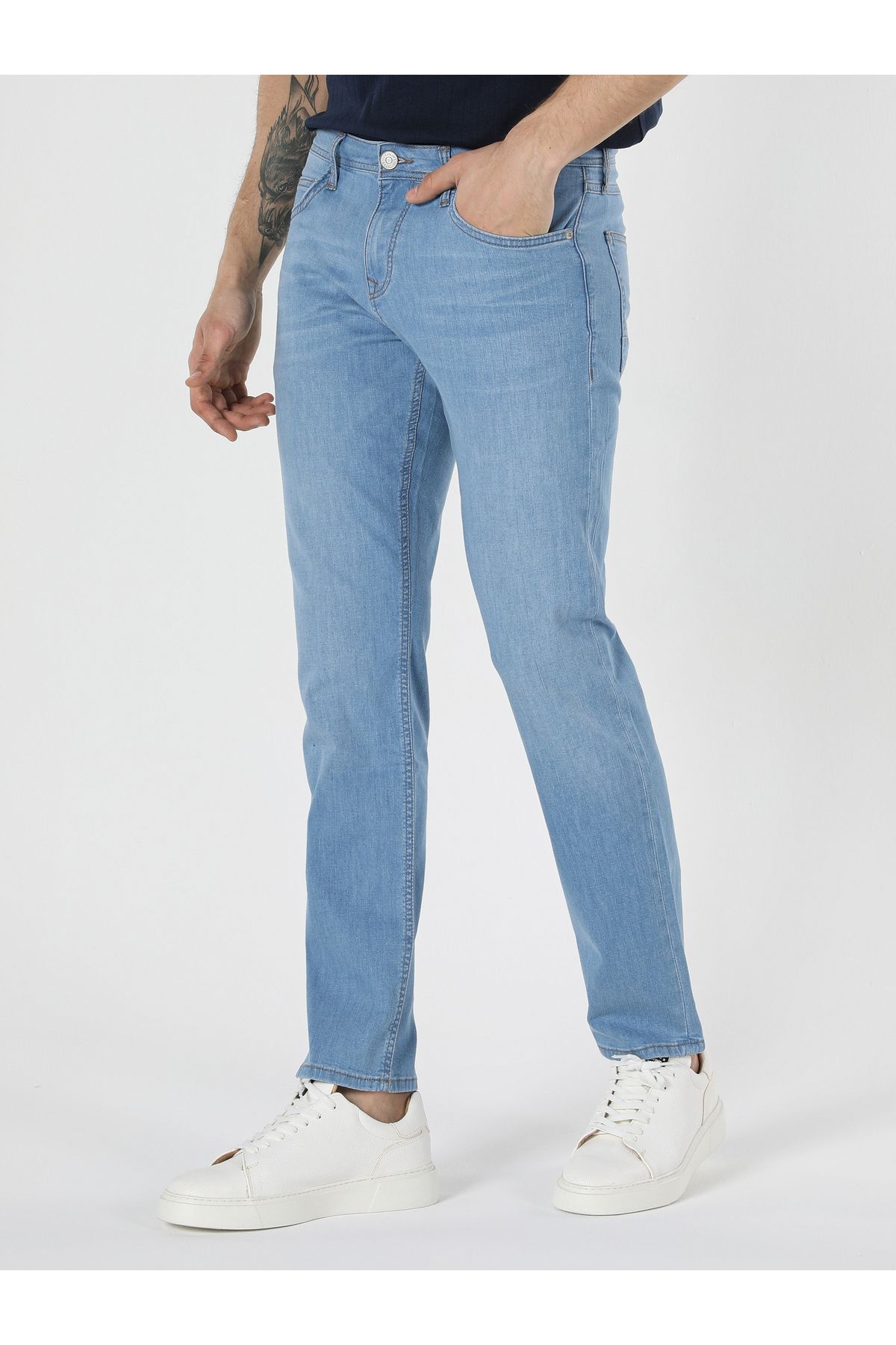 Colin's-Karl 044 Low Waist Light Blue Straight Jeans - Cl 1042818 7
