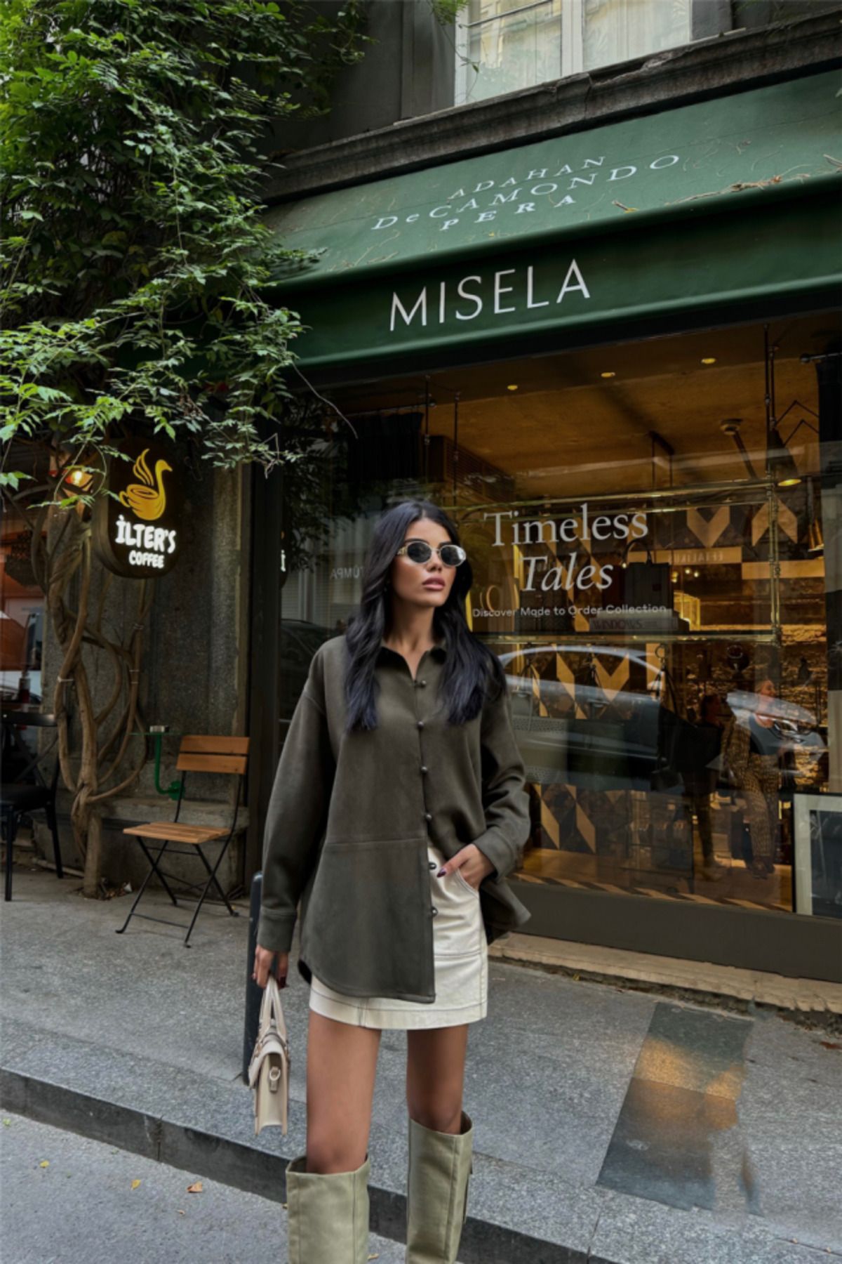 MRA Fashion SÜET GÖMLEK - Haki