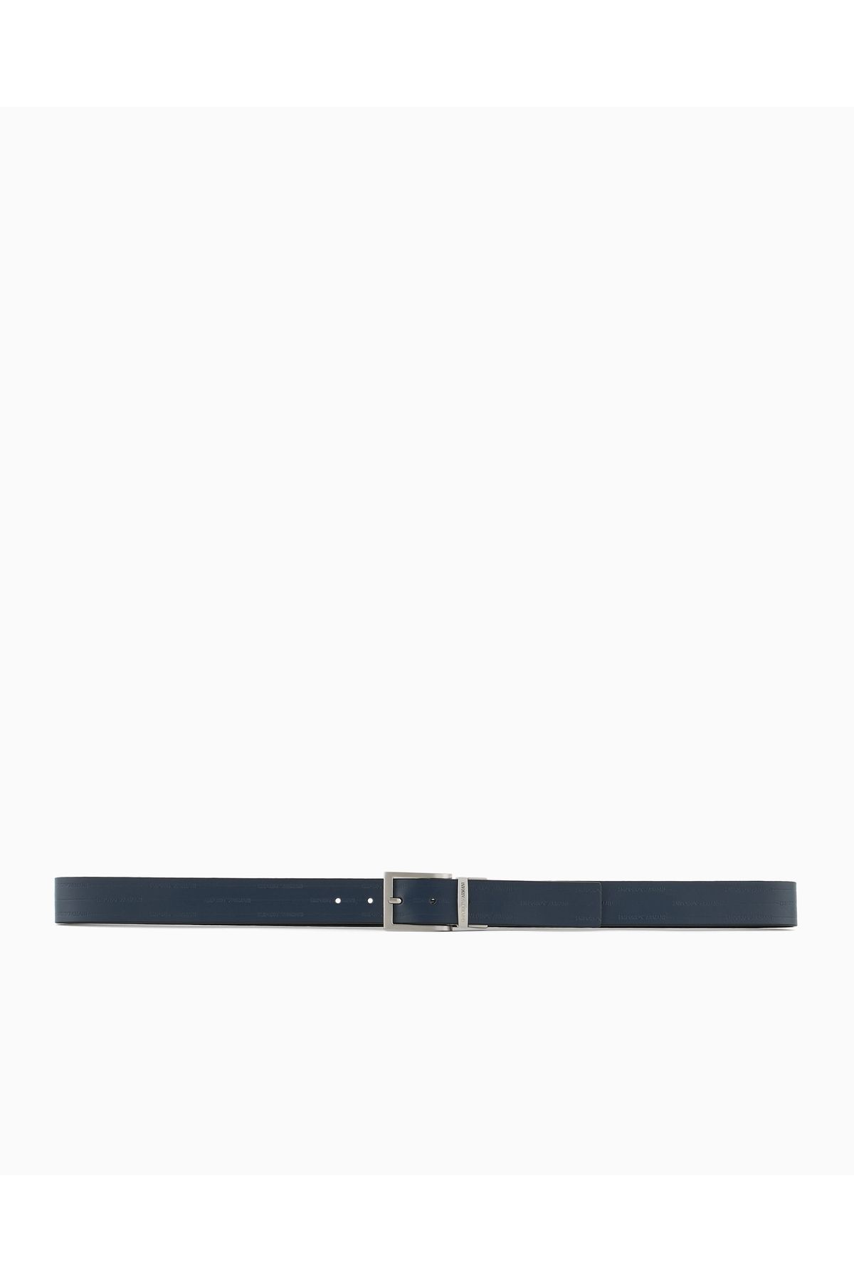 کمربند مردانه پایه چرمی اصلی با ورود به سیستم توجه آبی فلزی EM001772 AF15136 MB084 Emporio Armani