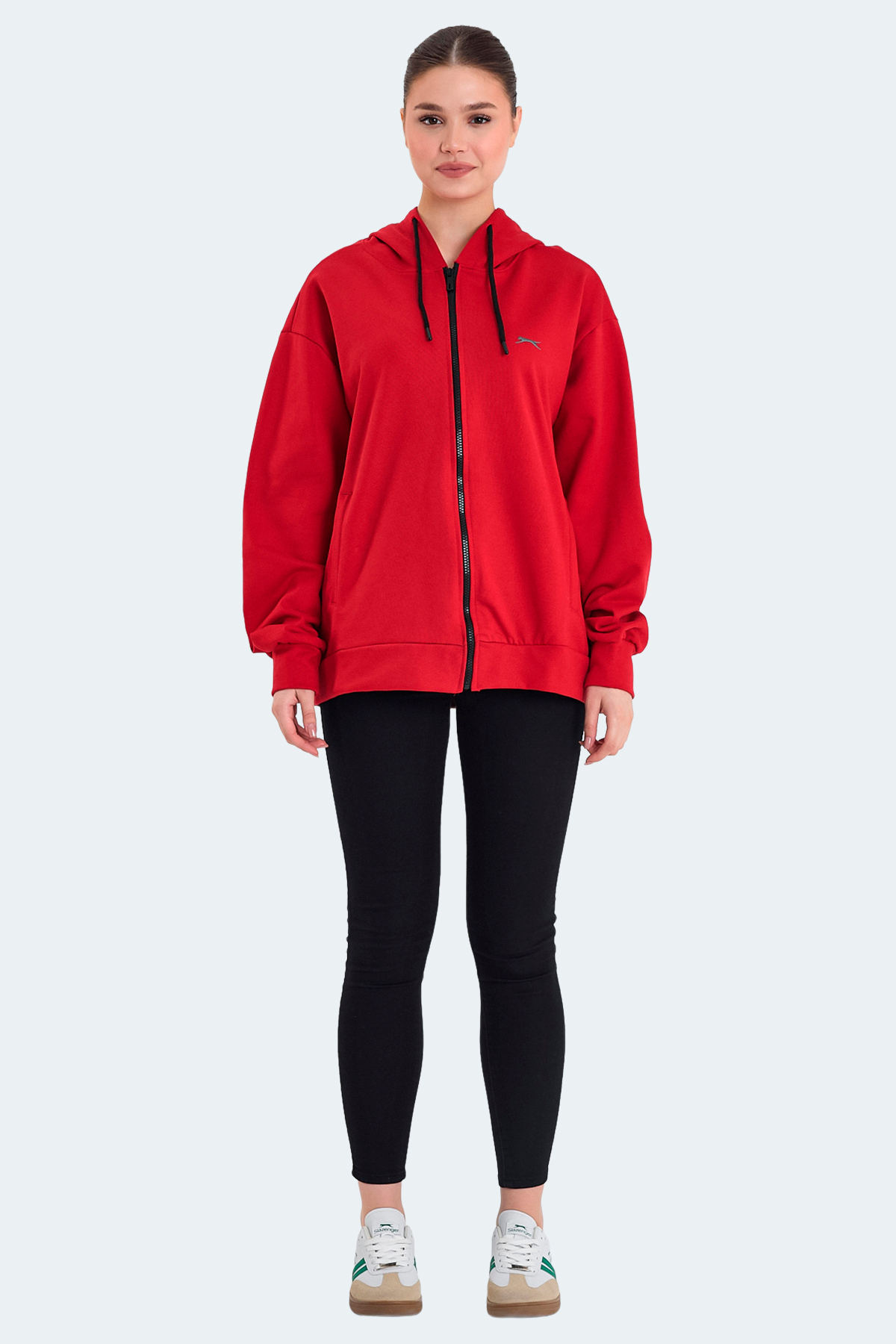Slazenger KATHLEENA IN Kadın Kırmızı Sweatshirt görsel 7
