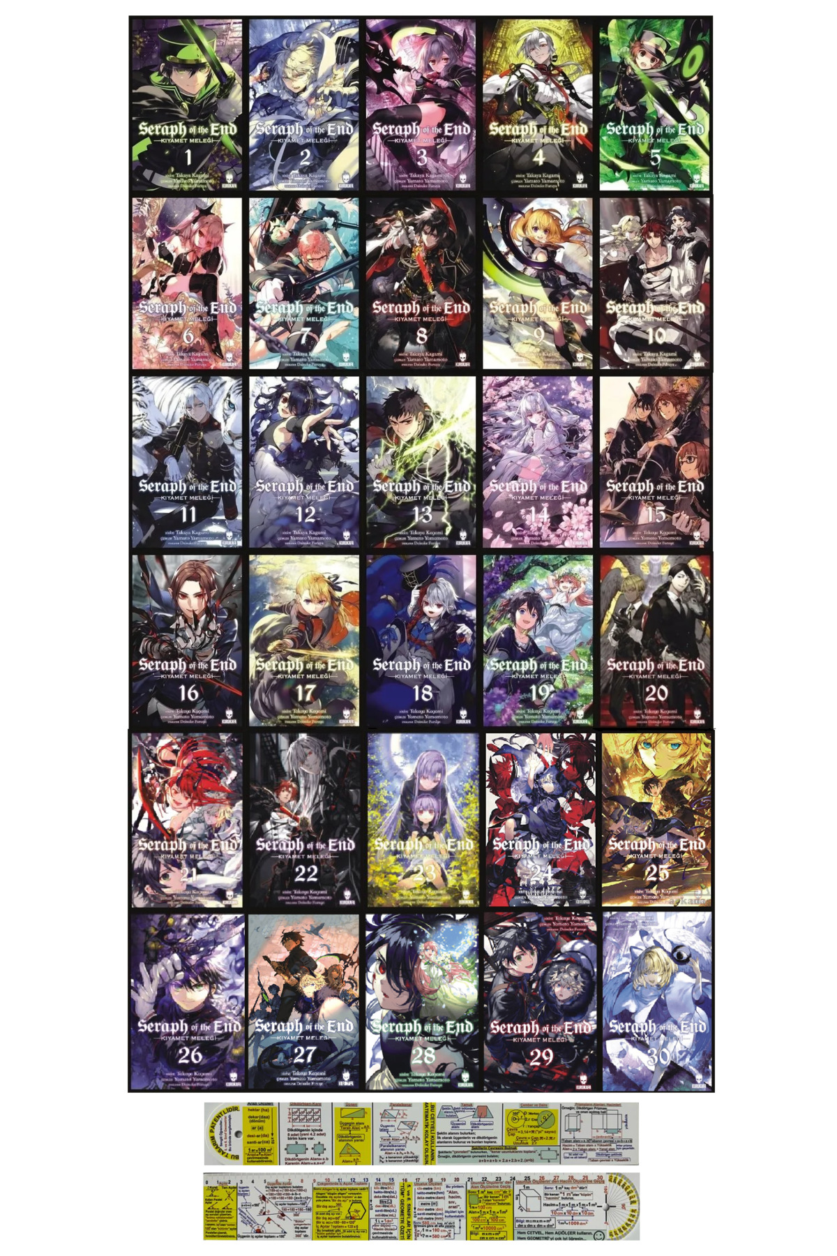 Kurukafa Yayınevi Seraph of the End 30 Cilt Manga Seti + Mat