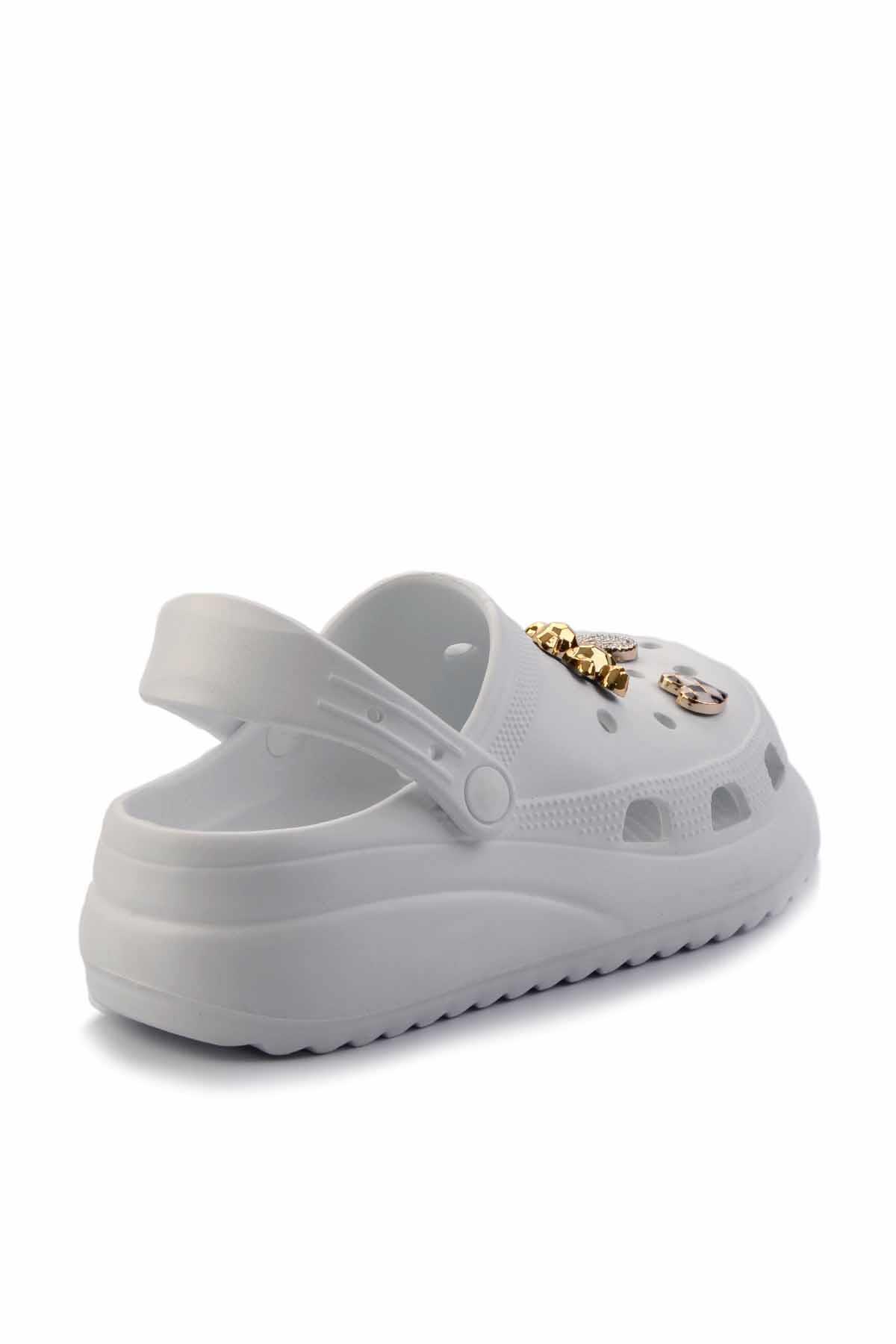 Bambi-White Gel Women's Slippers K04445428159 4