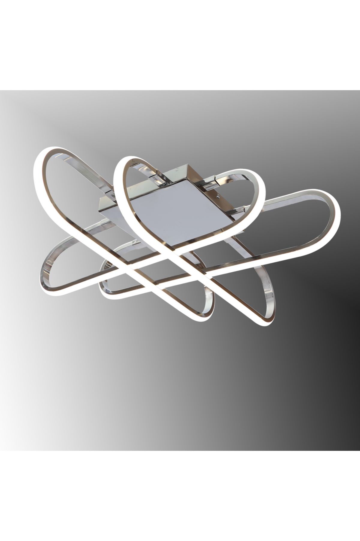 TT AYDINLATMA-Tt338-Kr-3Color Tt Lighting Kasef Model (with 3 Color Light Modules) Chrome Plated Led Chandelier 1