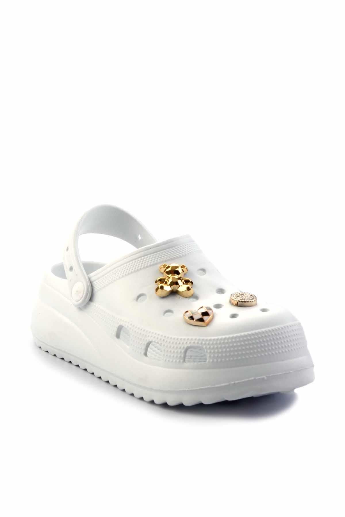 Bambi-White Gel Women's Slippers K04445428159 3