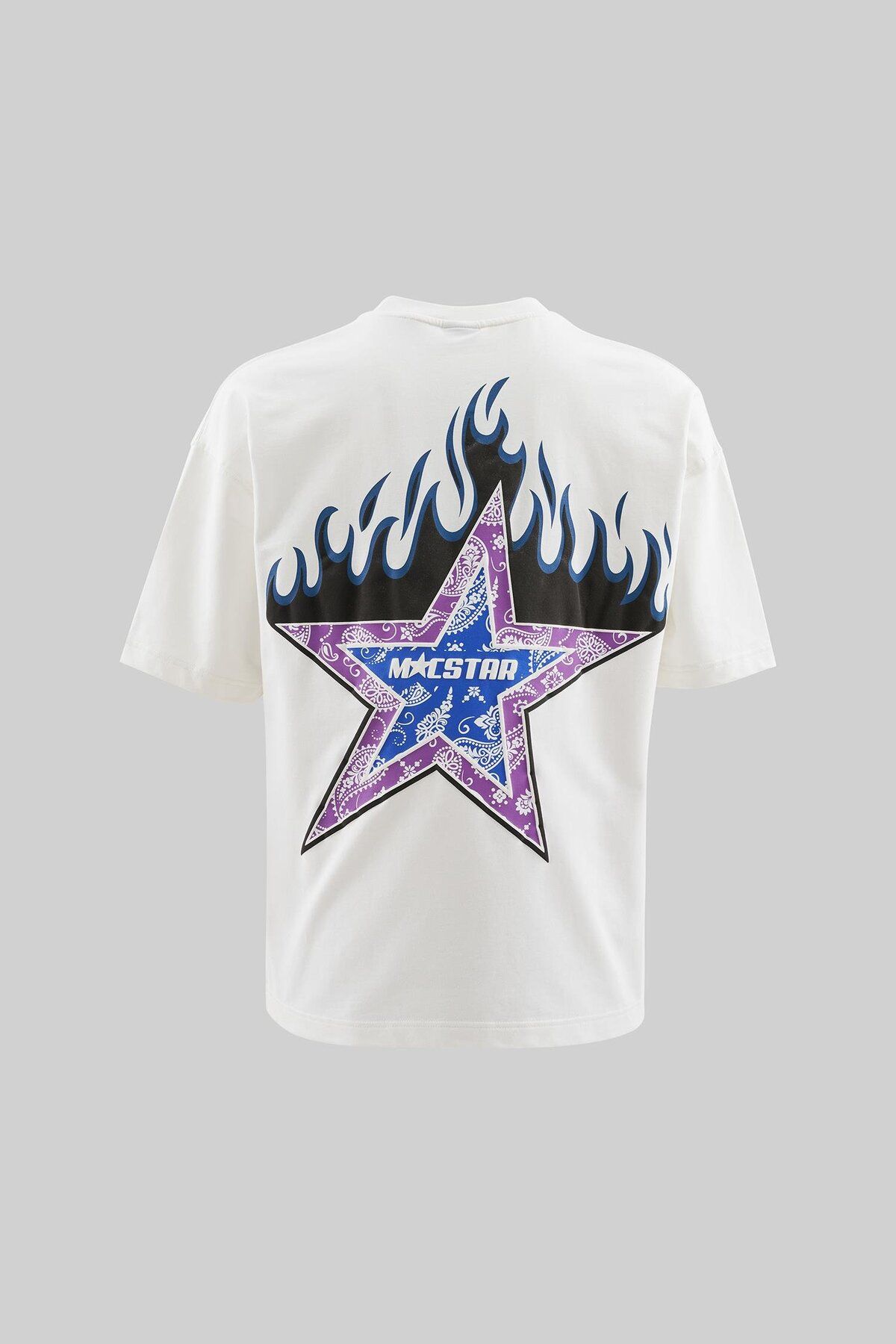 Machinist-Ανδρικό μπλουζάκι Macstar Flame Printed Oversize Ecru 3