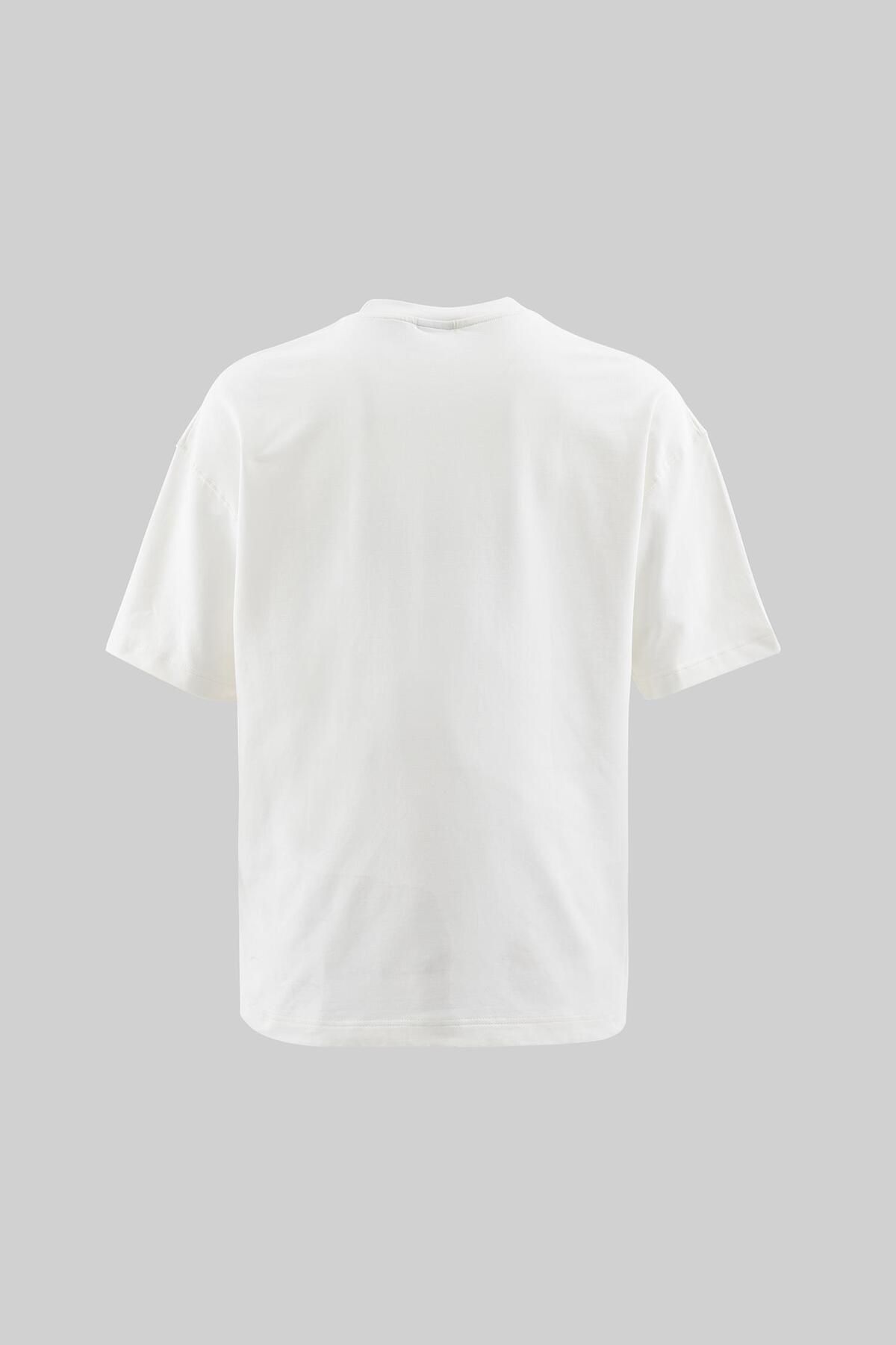Machinist-Men's Printed and Zebra Oversize Ecru T-Shirt 3