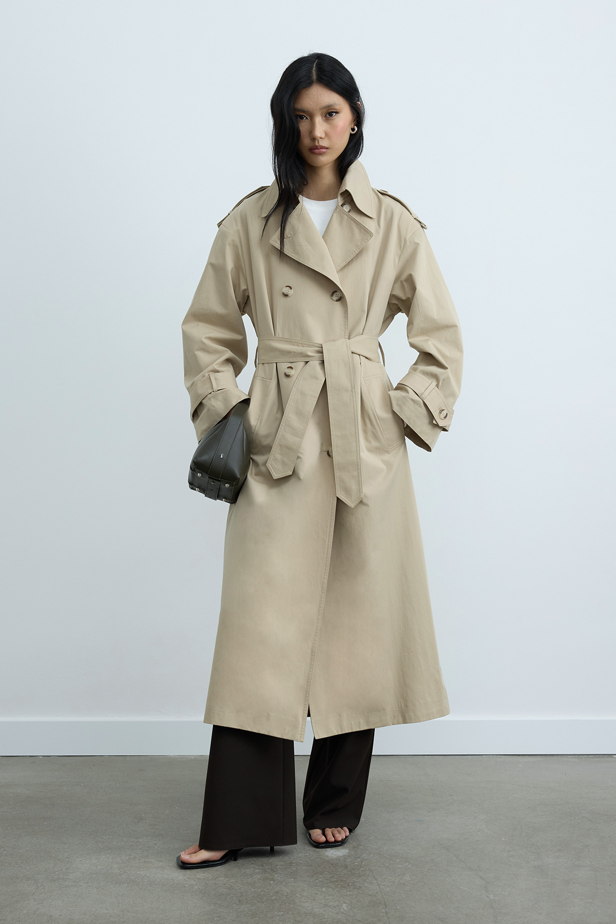 Suud Collection Bej Rowan Trençkot görsel 5