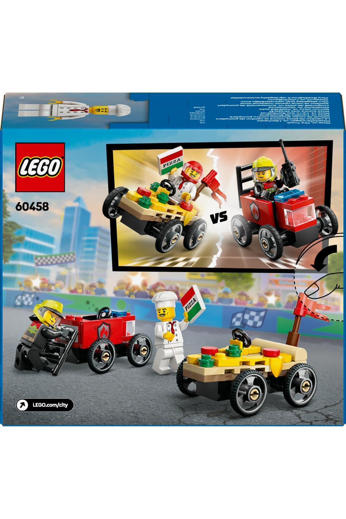 LEGO-® City Pizza Car Racing Car Vs Fire Truck Pack 60458- Set for Ages 5 and Up(70P) 4