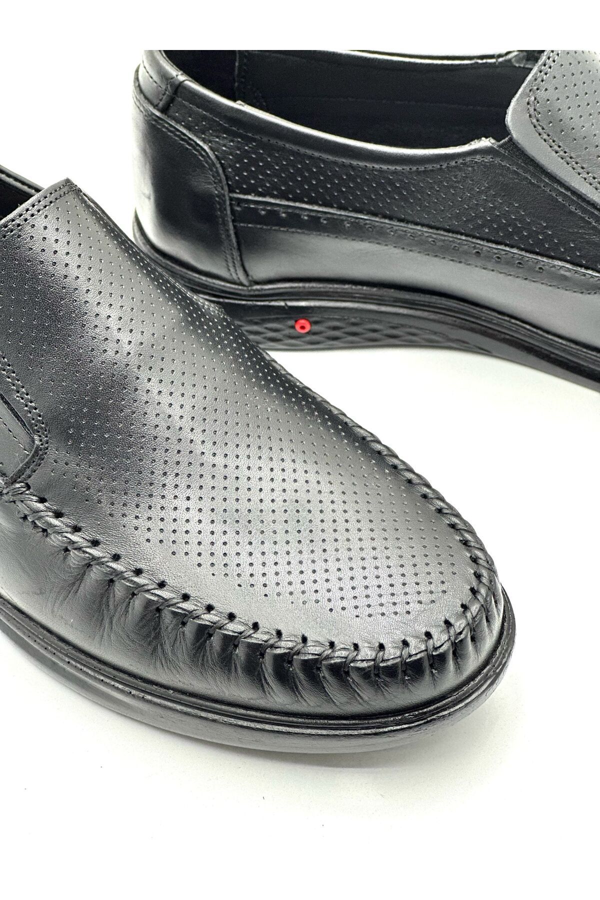 کفش های کژوال مردانه چرم واقعی سیاه تابستان کاملاً راحت فوق العاده لوبری روزانه BESS SHOES