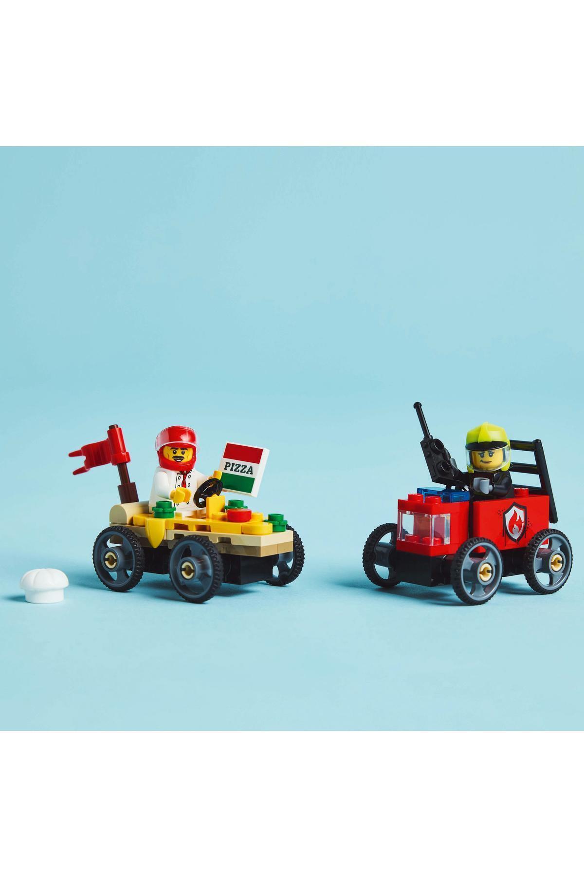 LEGO-® City Pizza Car Racing Car Vs Fire Truck Pack 60458- Set for Ages 5 and Up(70P) 5