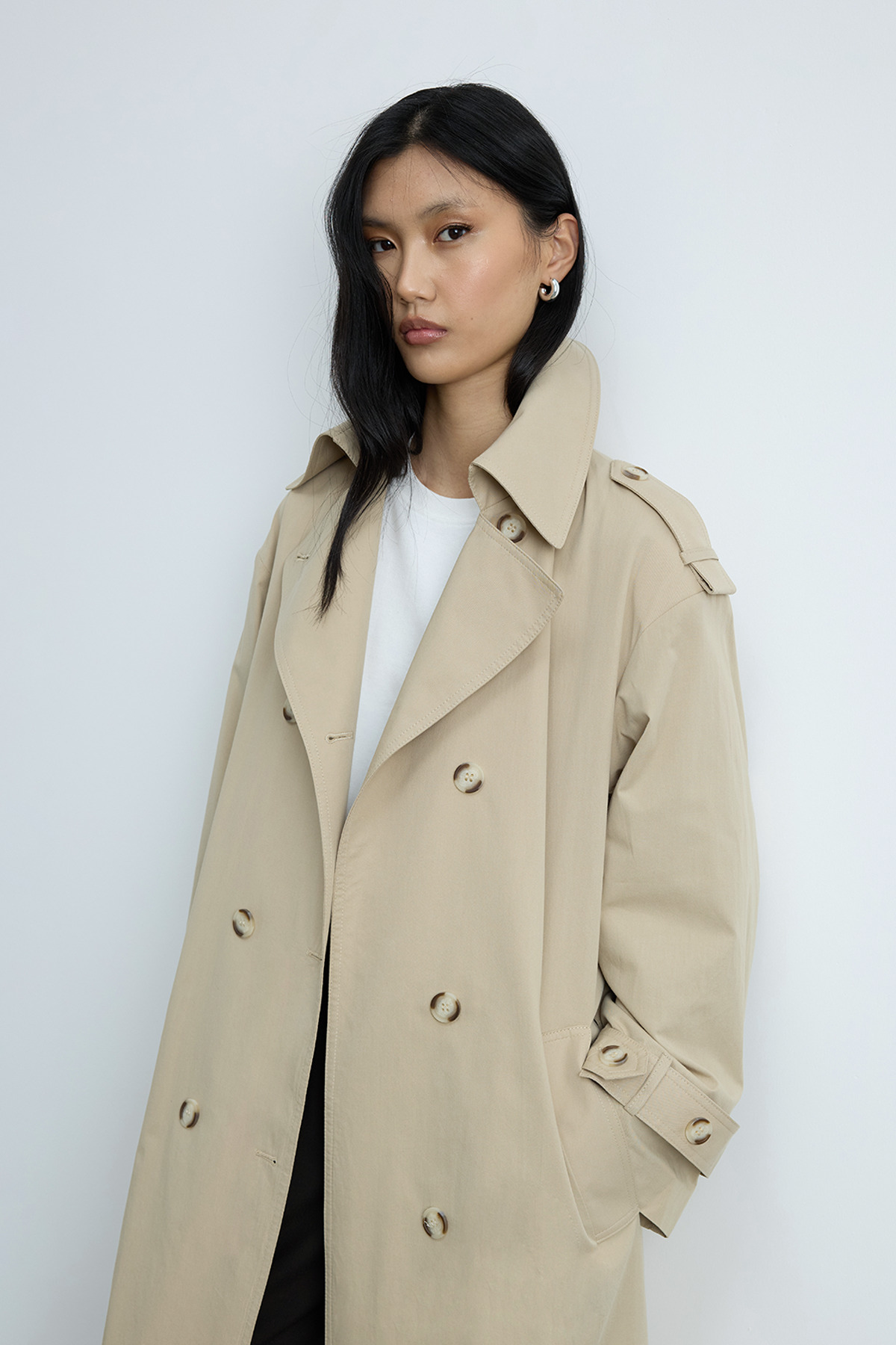 Suud Collection Bej Rowan Trençkot görsel 2