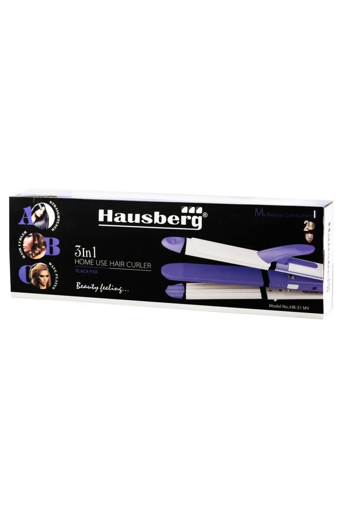 Hausberg-Placa de par 3 in 1 HB-31MV pentru ondulare, creponare si indreptare, ceramic, 230 grade 5