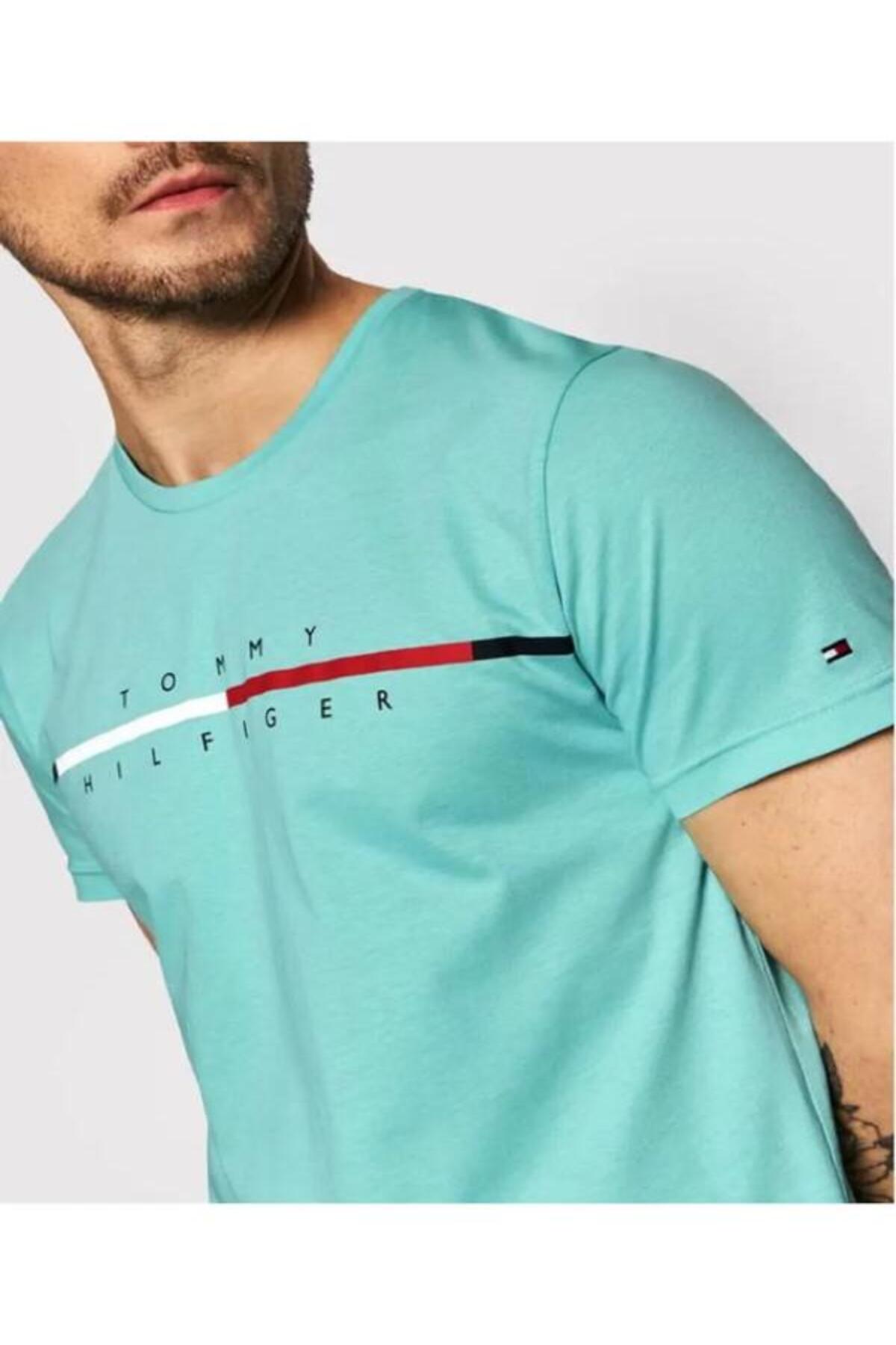 تامی هیلفیگر لوگوی اسپلیت تی شرت MW0MW22128 Czarny Regular Fit