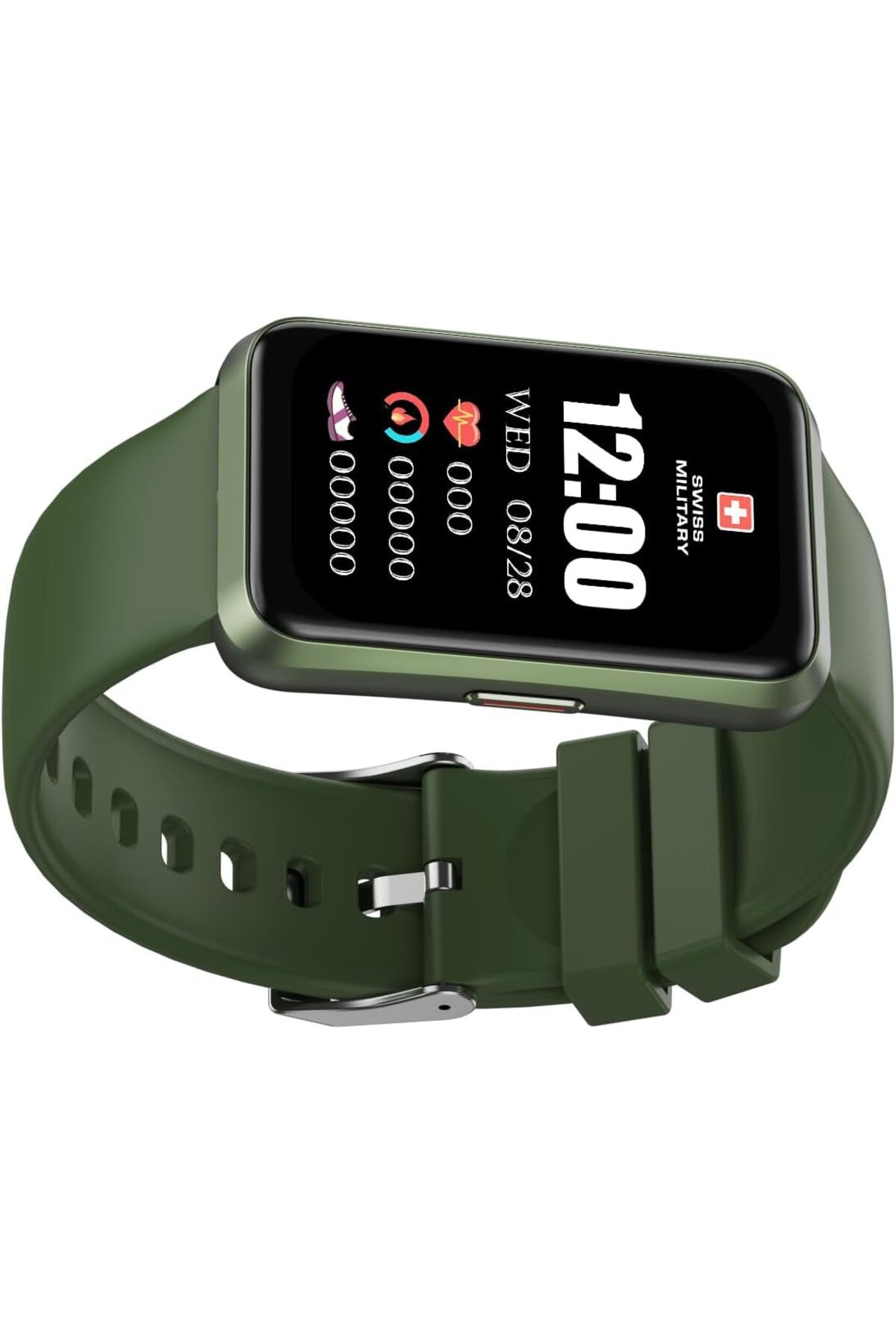 Swiss Military-Rhine2 Smart Band 1.57”Display,BT Calling,Health Tracking,7-Day Battery,iOS/Android Compatible,Green 3