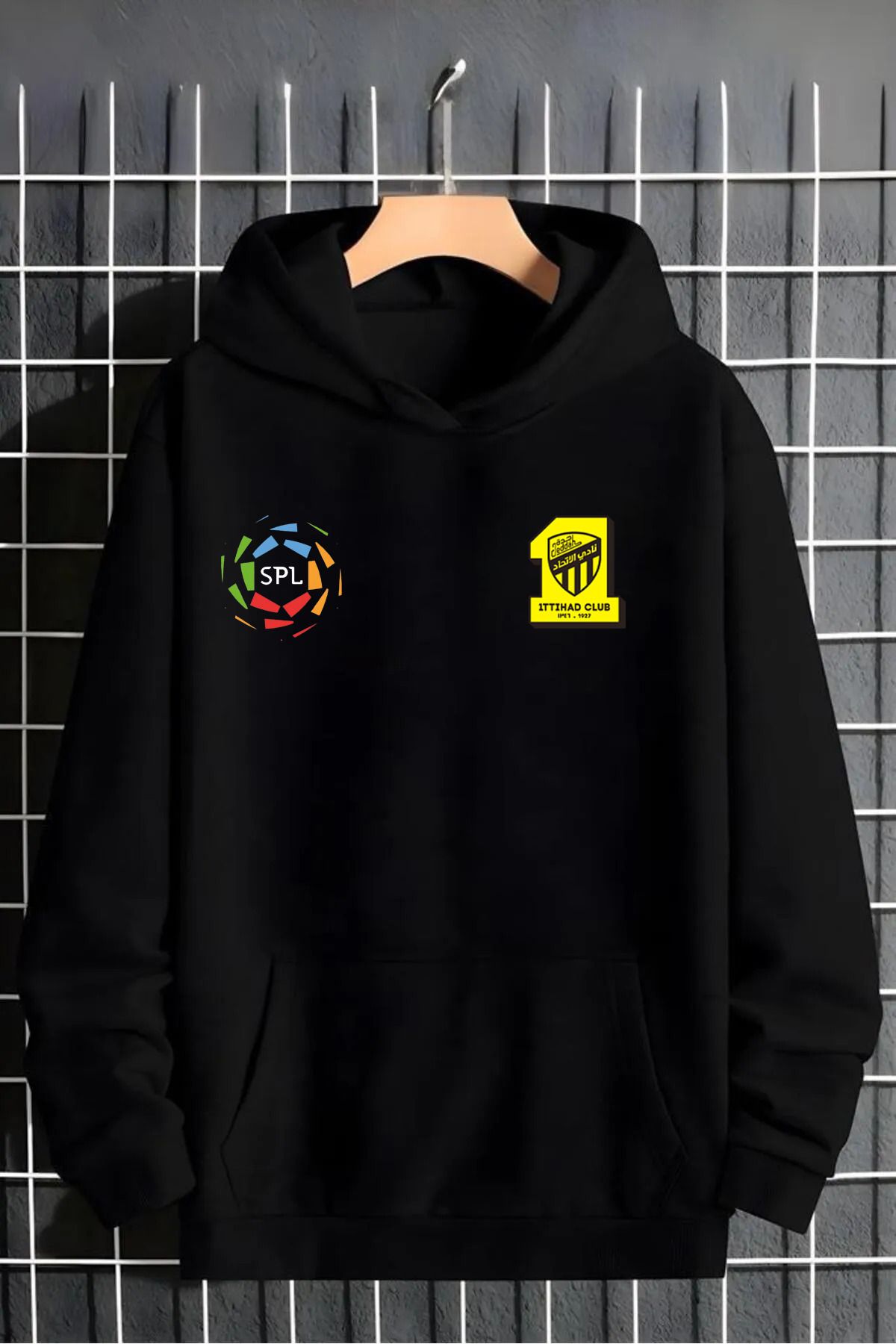 Pisa Art Al-İttihad Suudi Arabistan Pro Ligi Özel Tasarım Taraftar Kapşonlu Sweatshirt