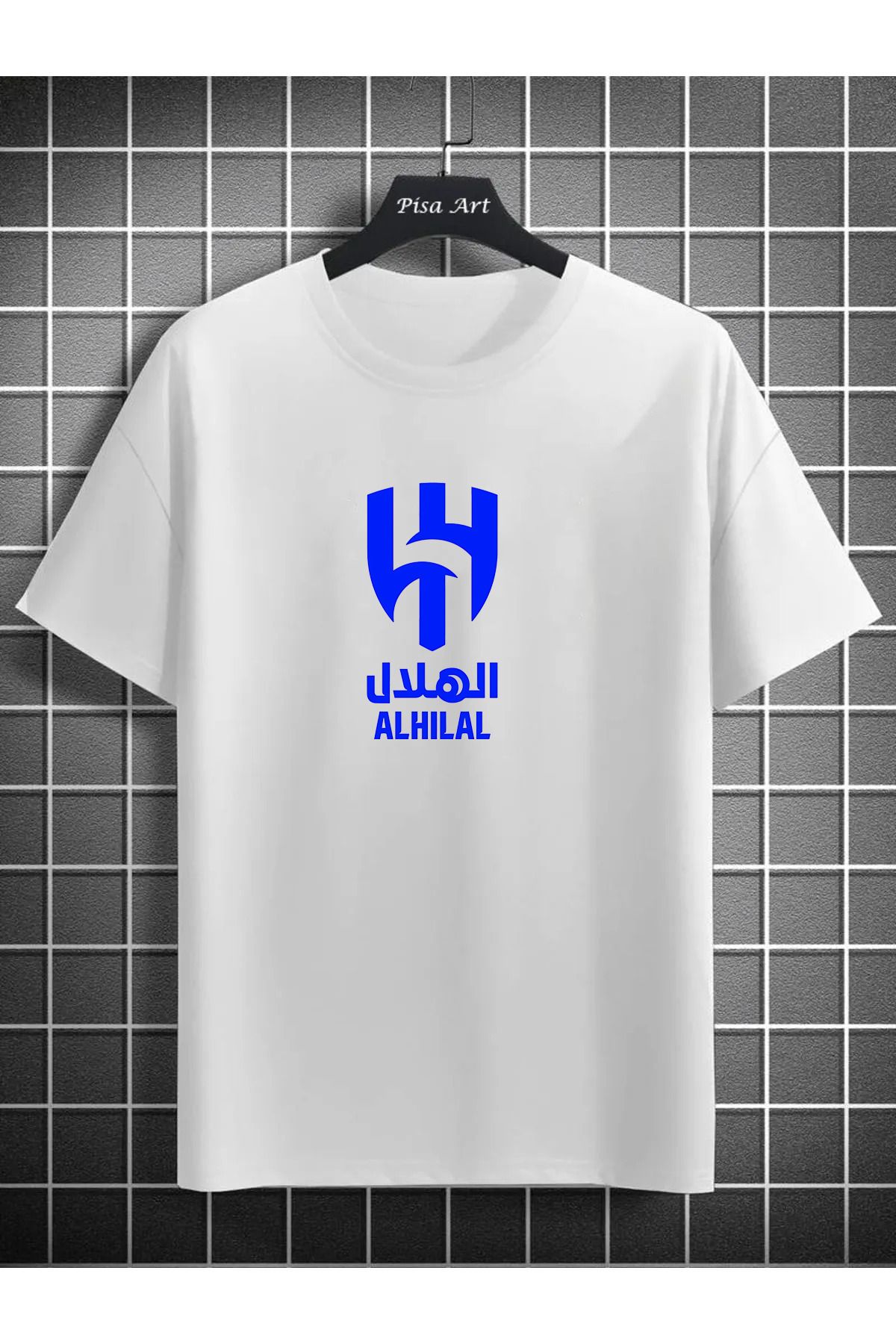 Pisa Art AL HİLAL ÖN ORTA YAZILI ÖZEL TASARIM UNISEX BASIC TARAFTAR T-SHİRT