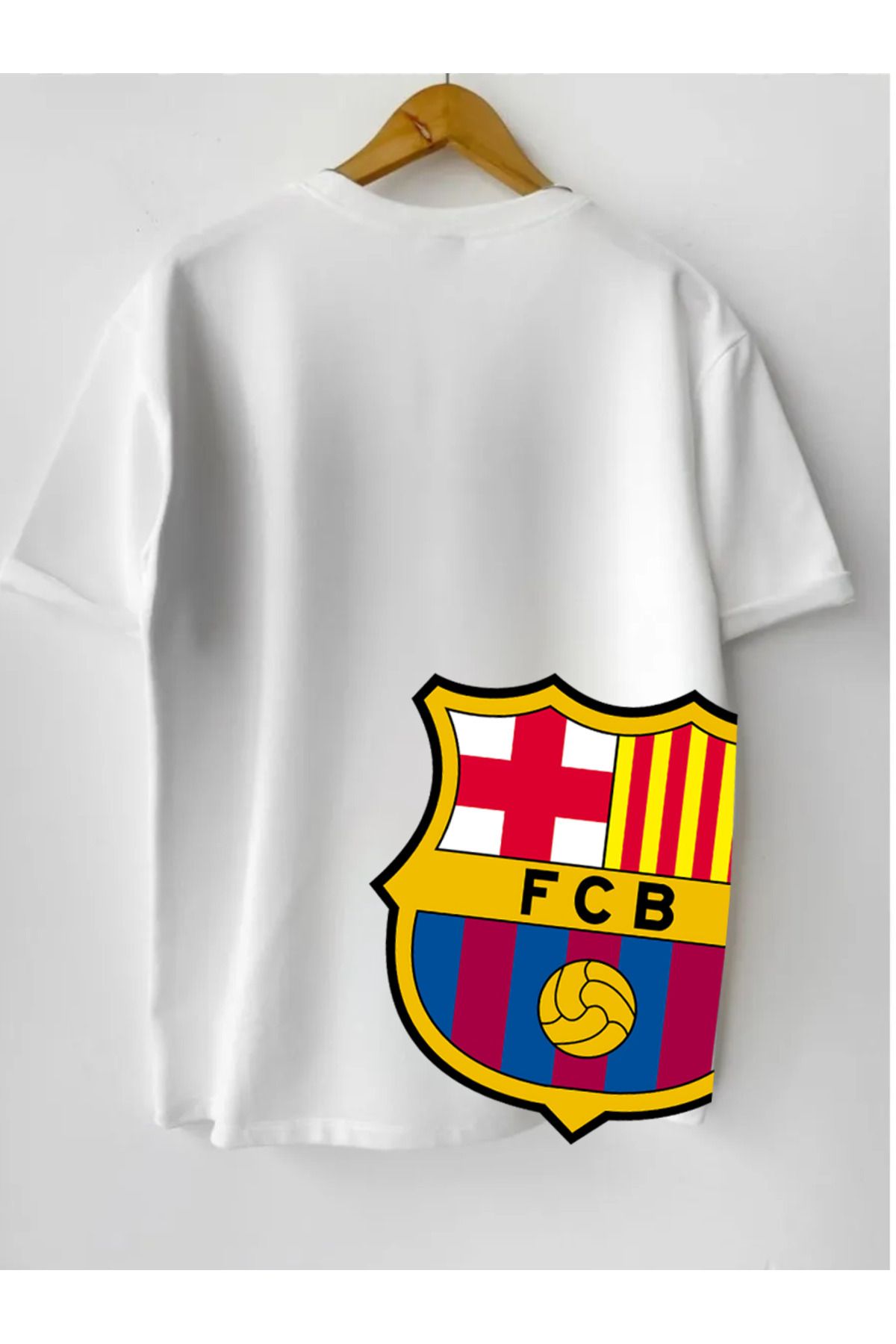 Pisa Art Barcelona Sırt Tasarımlı Unisex Taraftar T-Shirt