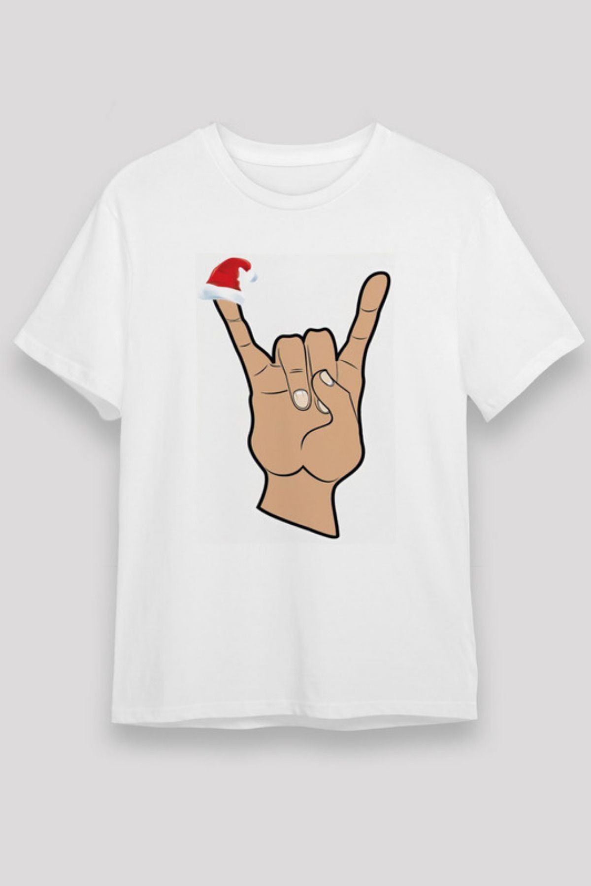 Pisa Art YILBAŞI HAPPY NEW YEAR ROCK ÖZEL TASARIMLI BEYAZ UNİSEX T-SHIRT