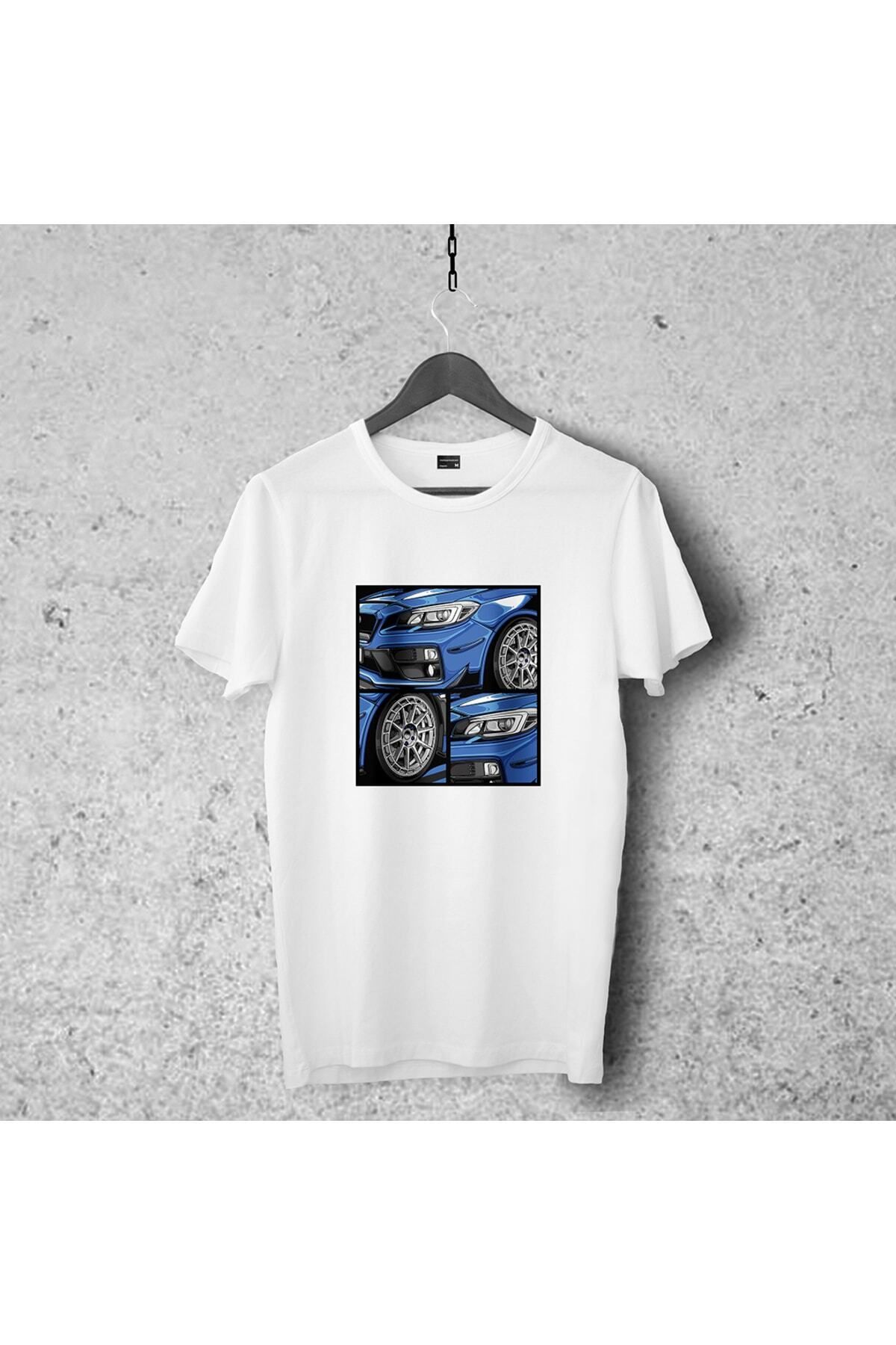 Pisa Art Subaru Tasarımlı Tshirt 50, Unisex Premium Çatlama Solma Yapmaz , Otomobil