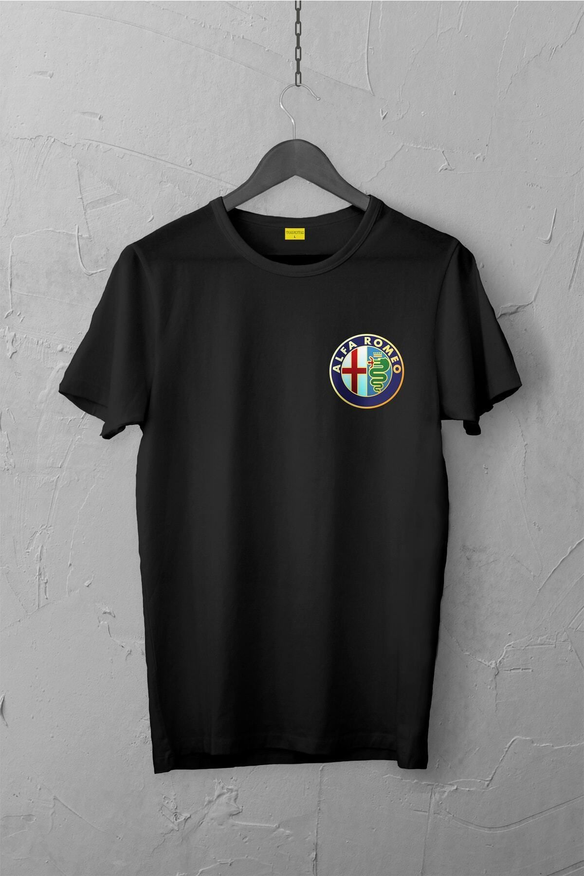 Pisa Art Alfa Romeo Tasarımlı Tshirt , Unisex Premium, Çatlama Solma Yapmaz / Otomobil