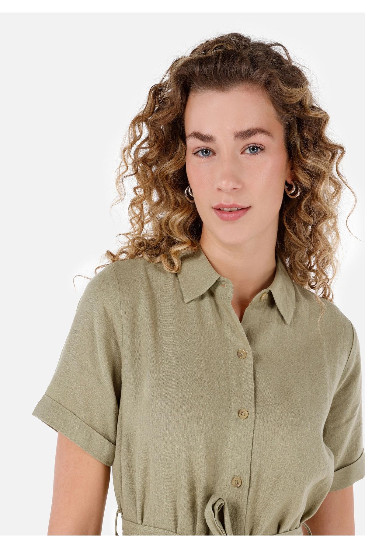 Colin's-Regular Fit Women's Green Dress 4