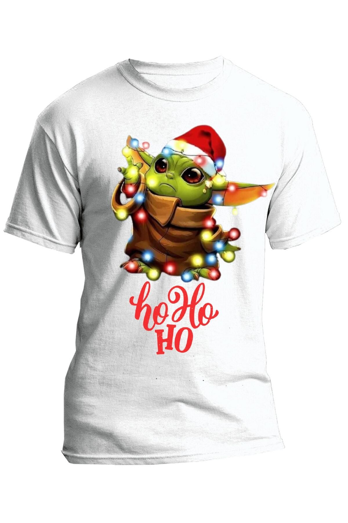 Pisa Art Yeni Yıl Noel Baba Baskılı Tişört Modelleri