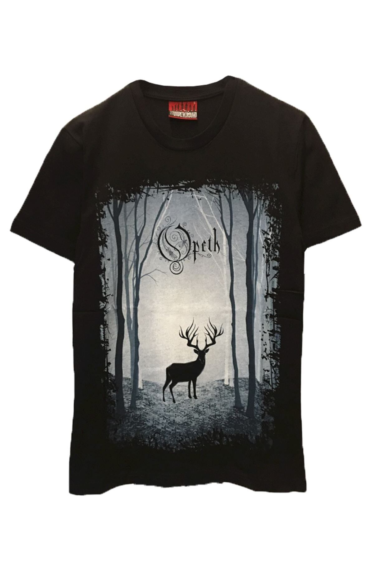 Pisa Art Unisex Rock Müzik Opeth Baskılı Tişört