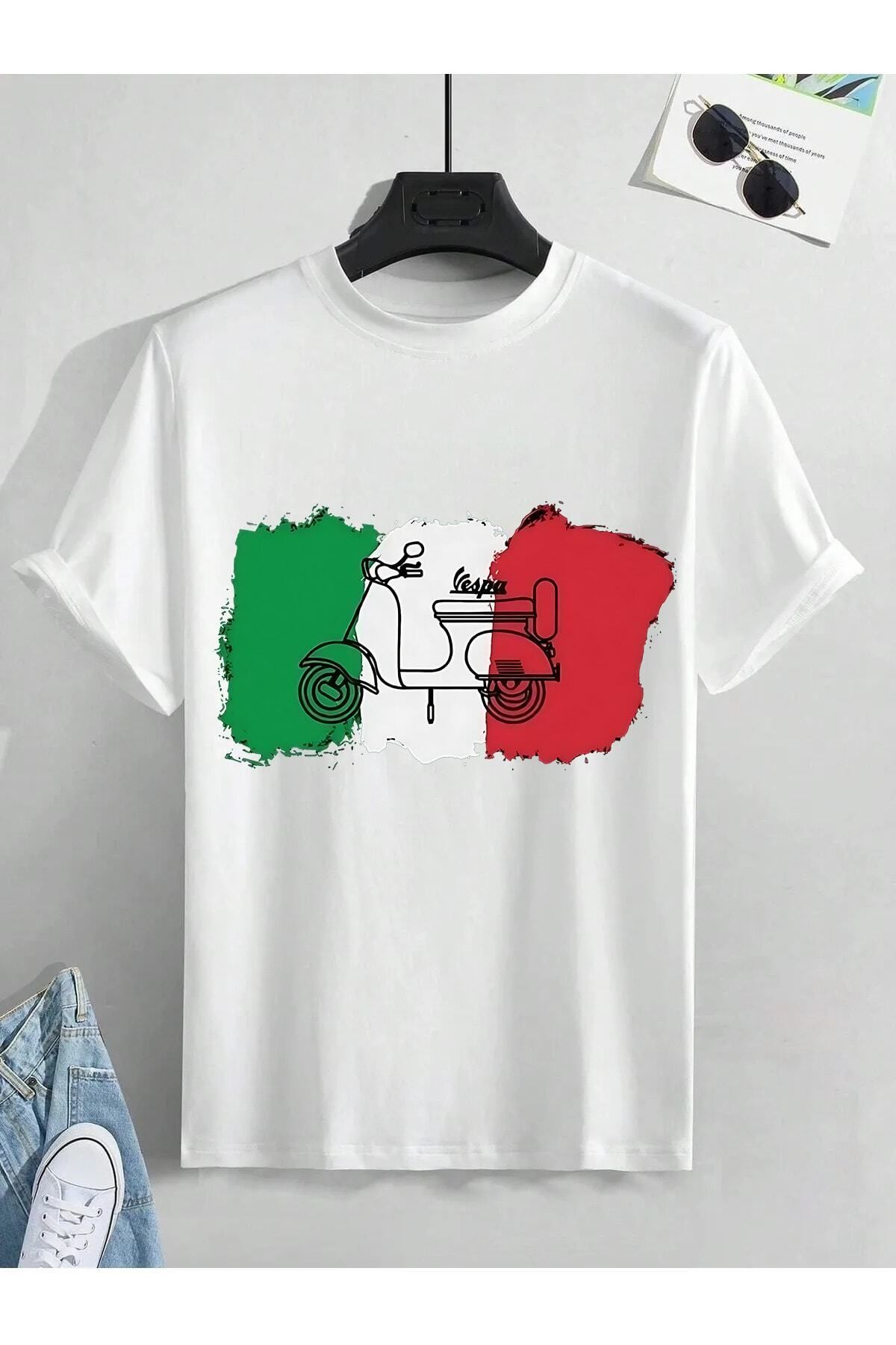 Pisa Art VESPA ITALİA ÖZEL TASARIM T-SHİRT