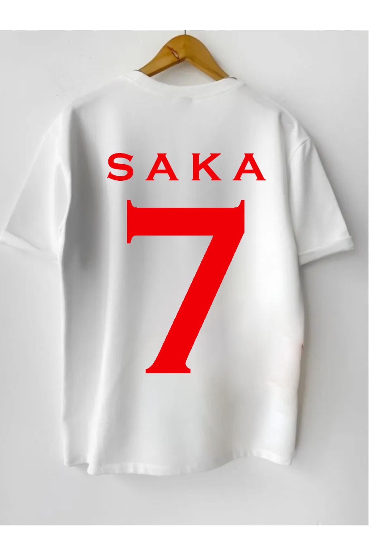 Pisa Art ARSENAL X SAKA 7 SIRT DETAYLI ÖZEL TASARIM TARAFTAR T-SHİRT
