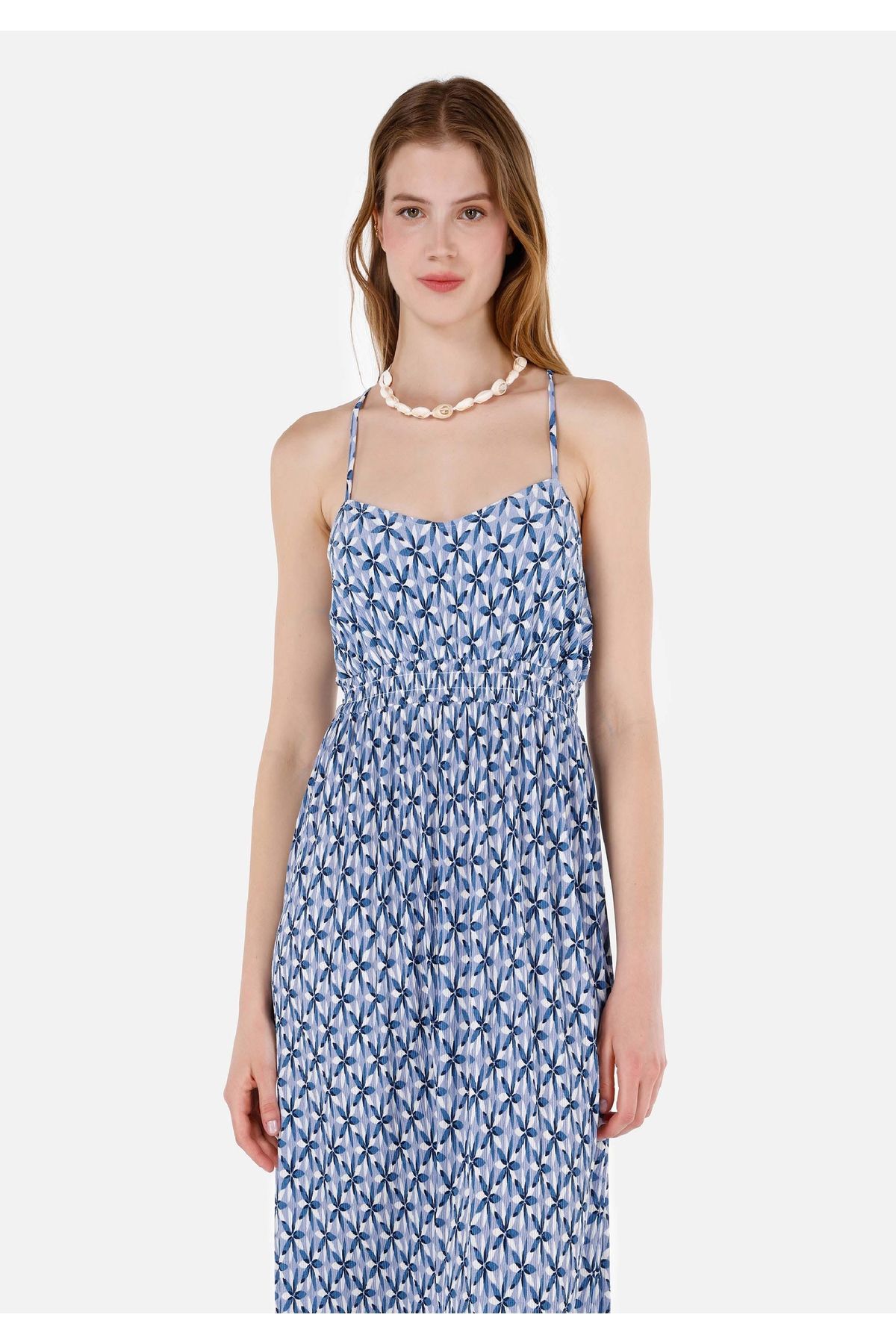 Colin's-Patterned Regular Cut Multicolored Women's Dress 3