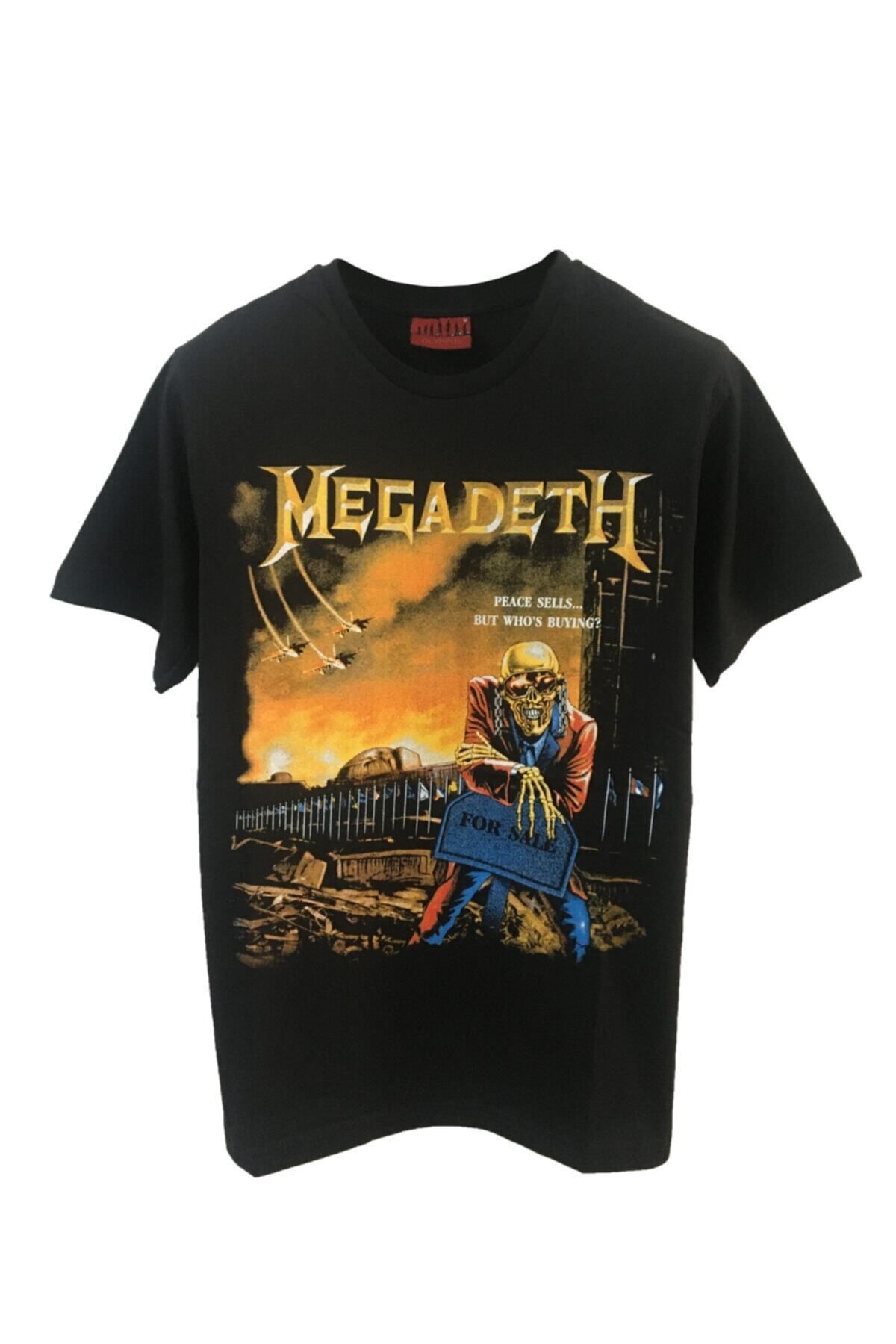 Pisa Art Unisex Siyah Rock Muzik Megadeth Tshirt