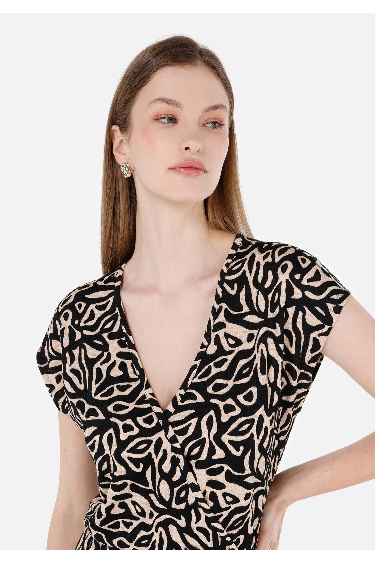 Colin's-Regular Fit Women's Black Short Sleeve Dress 4