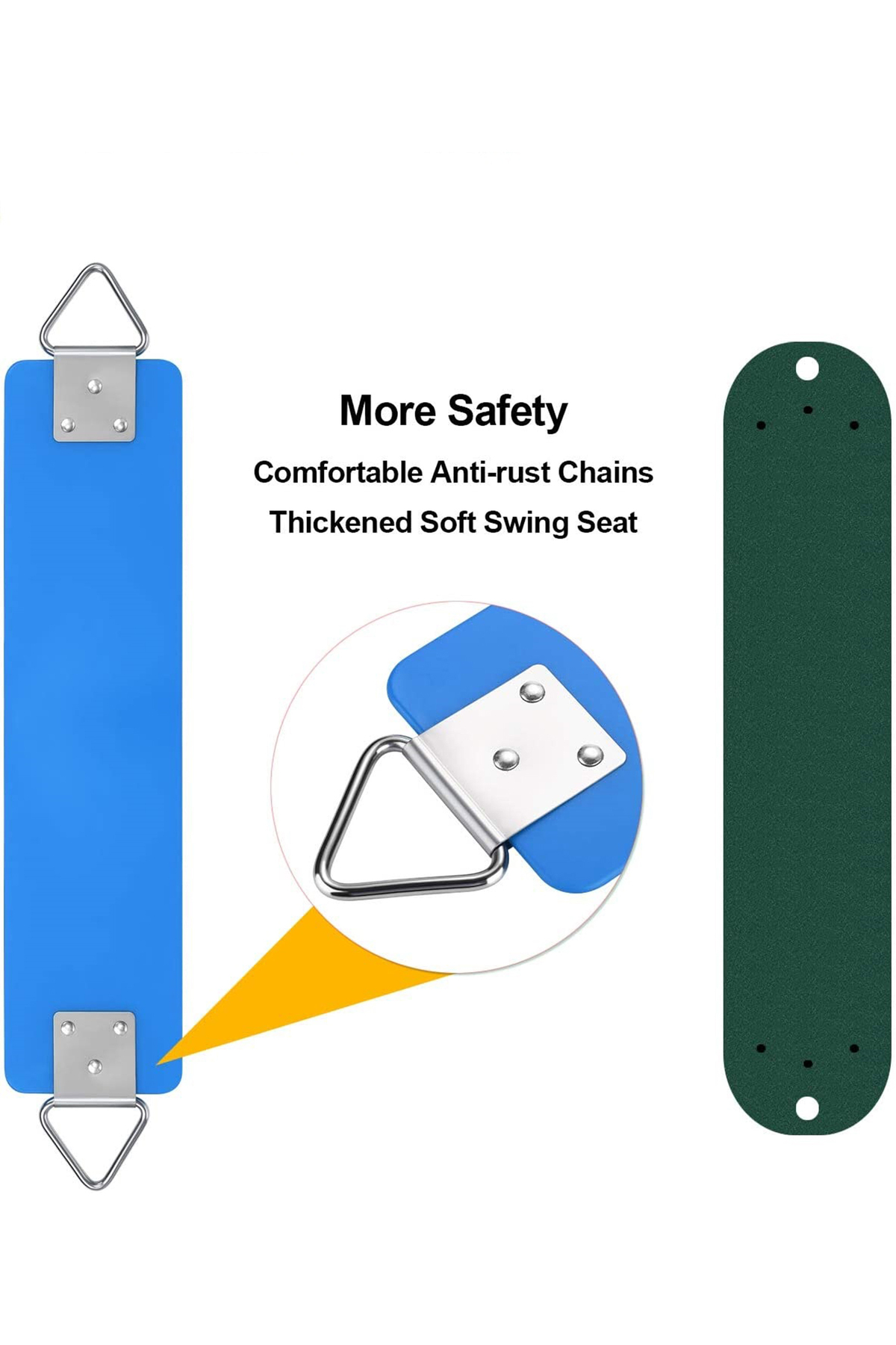 أرجوحة حائط حديدية مع مقعد أرجوحة وسلاسل للأنشطة الخارجية