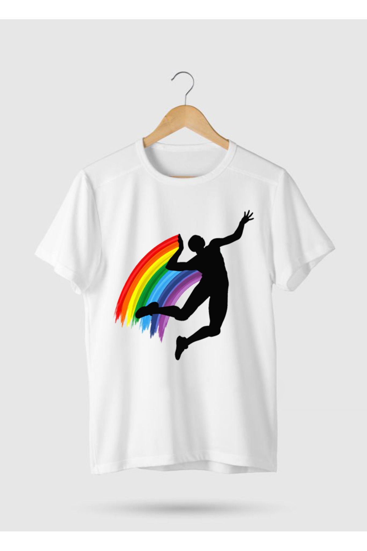 Pisa Art Melissa Vargas Özel Tasarım Oversize Voleybol Beyaz T-Shirt