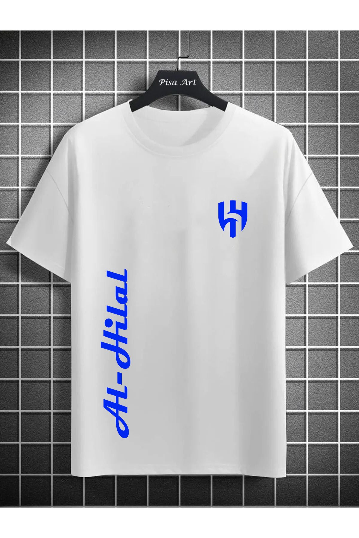 Pisa Art AL HİLAL YAN YAZILI ÖZEL TASARIM UNISEX TARAFARTAR T-SHIRT