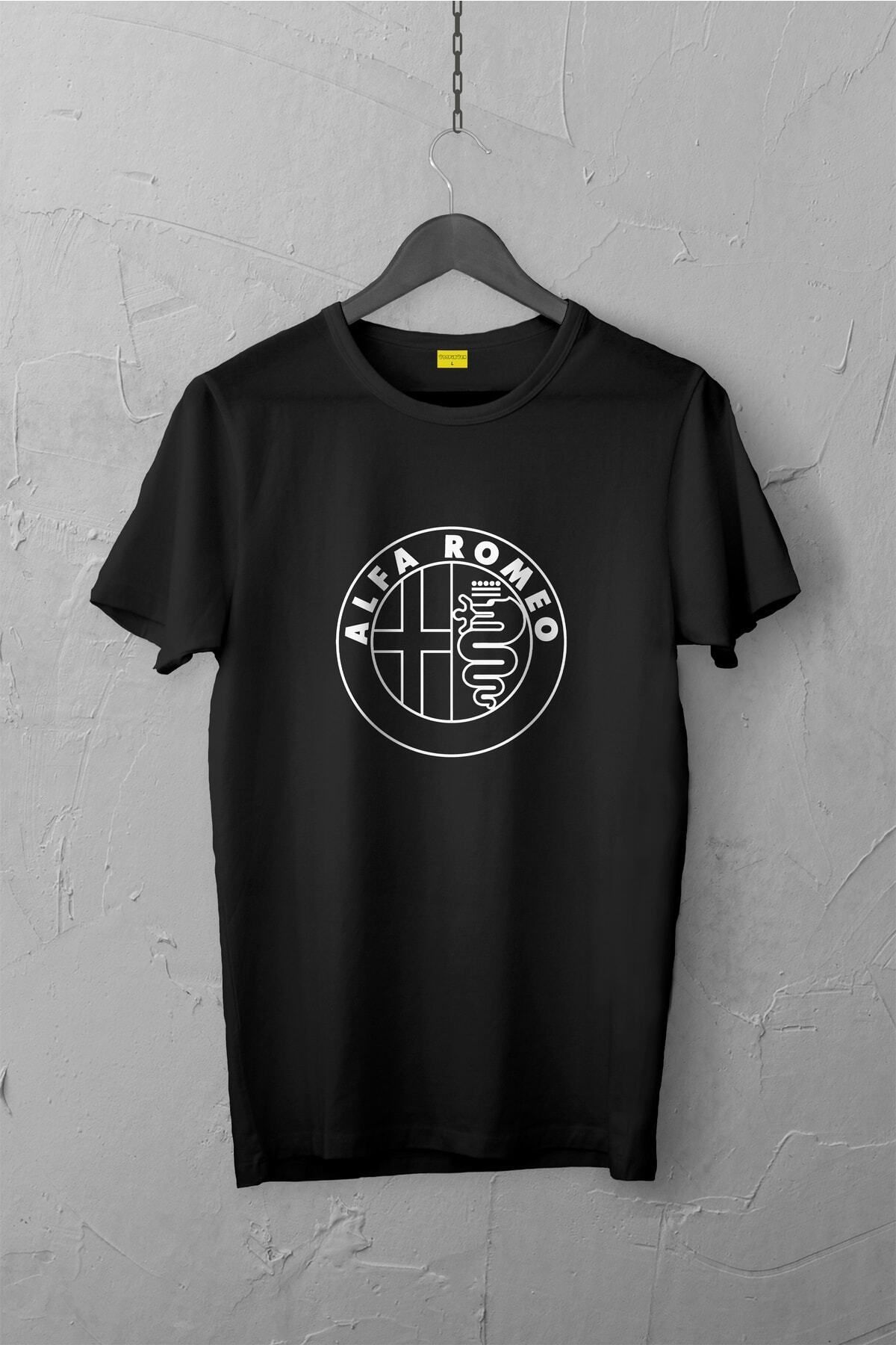 Pisa Art Alfa Romeo Tasarımlı Tshirt , Unisex Premium, Çatlama Solma Yapmaz / Otomobil
