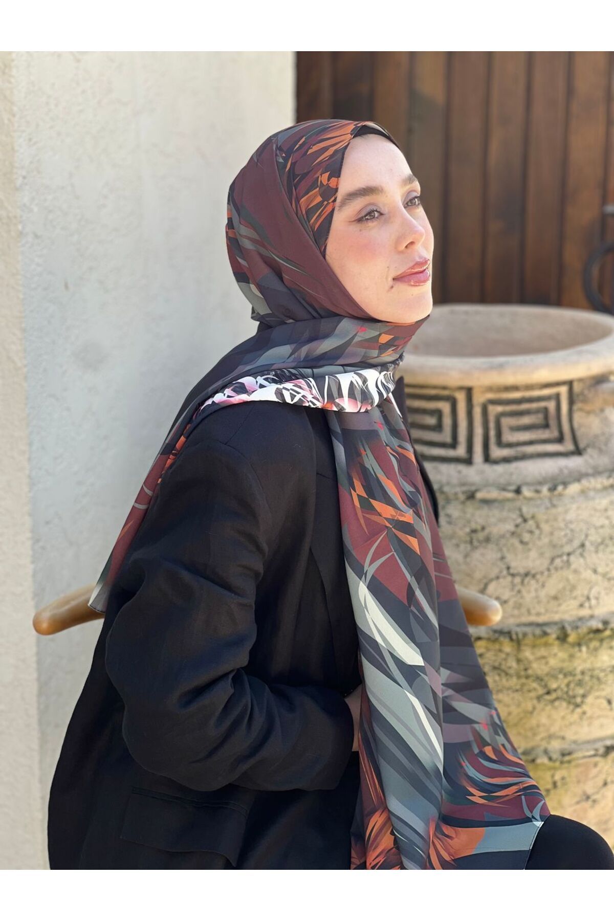 Modakaşmir-Splash Pattern Prose Shawl 3