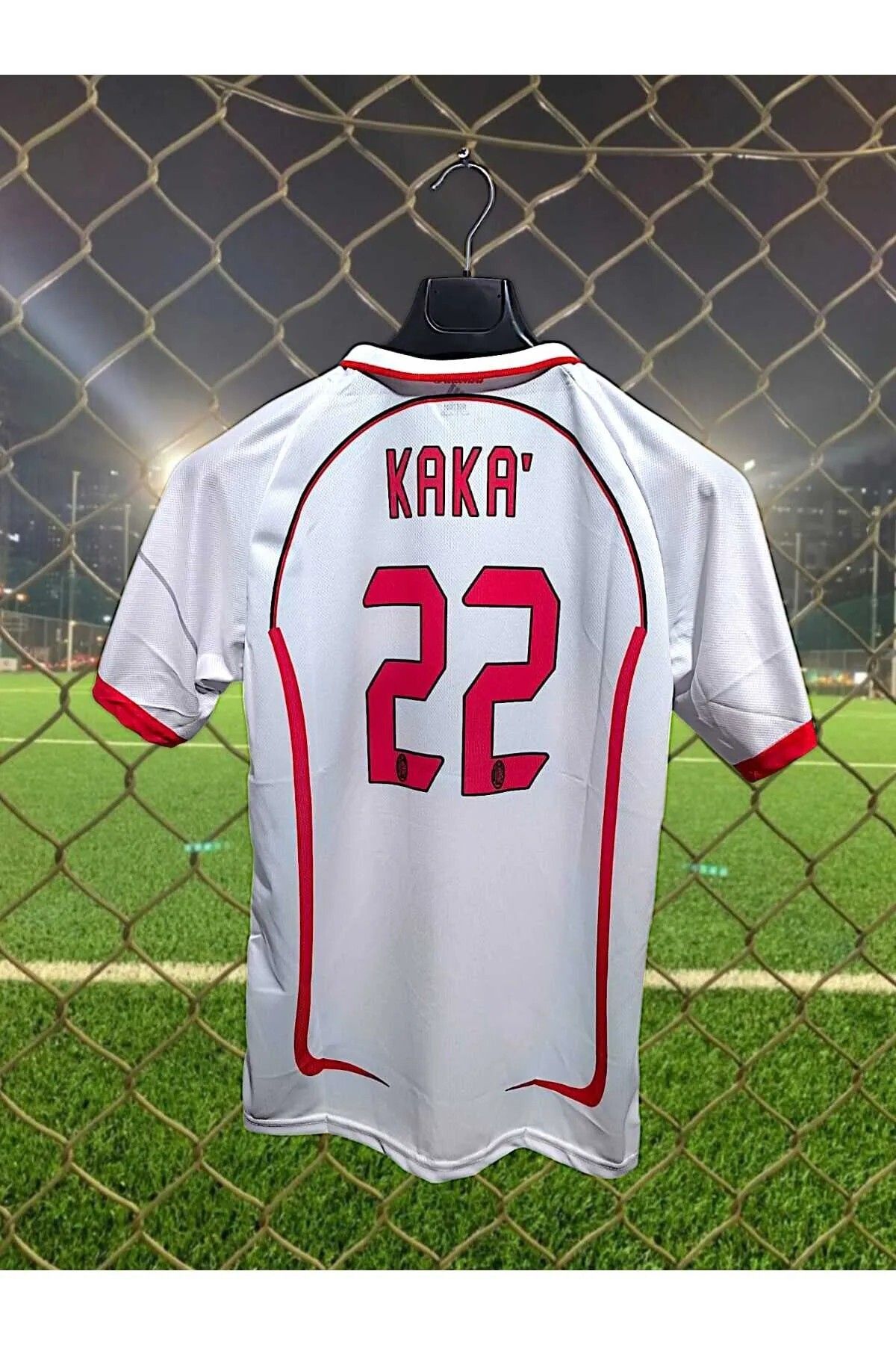 mage fusion Efsane Kaka Leite 22 Efsane Milan Retro Futbol Forması (Beyaz)