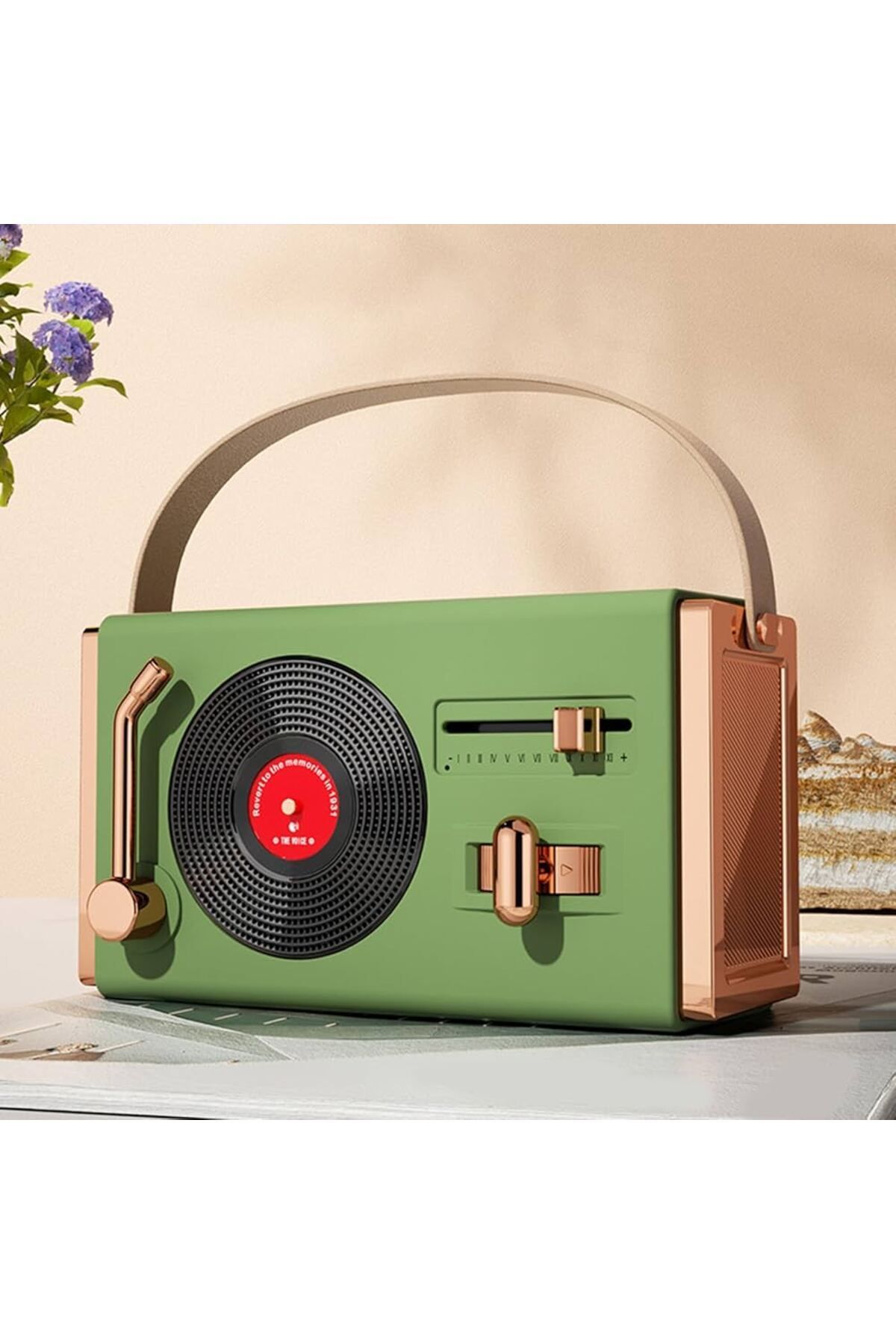 Dış Mekan Hoparlör, Taşınabilir, Dekoratif, Yüksek Ses Kalitesi, USB Tuşları,Retro Hoparlör