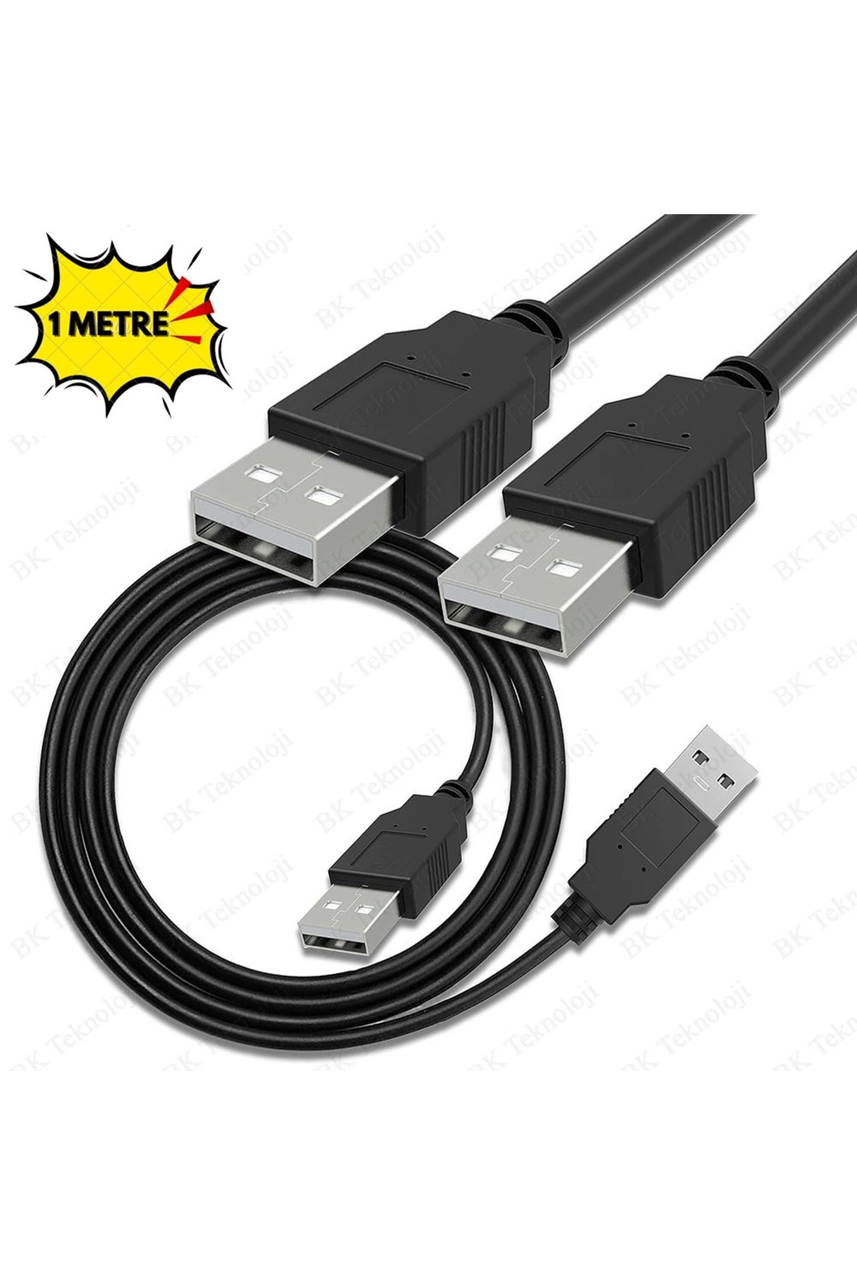 1 Metre 1mt USB 2.0 Uzatma Kablosu Erkek To Erkek Genişletici Web Kamerası Usb Veri Aktarım Kablosu