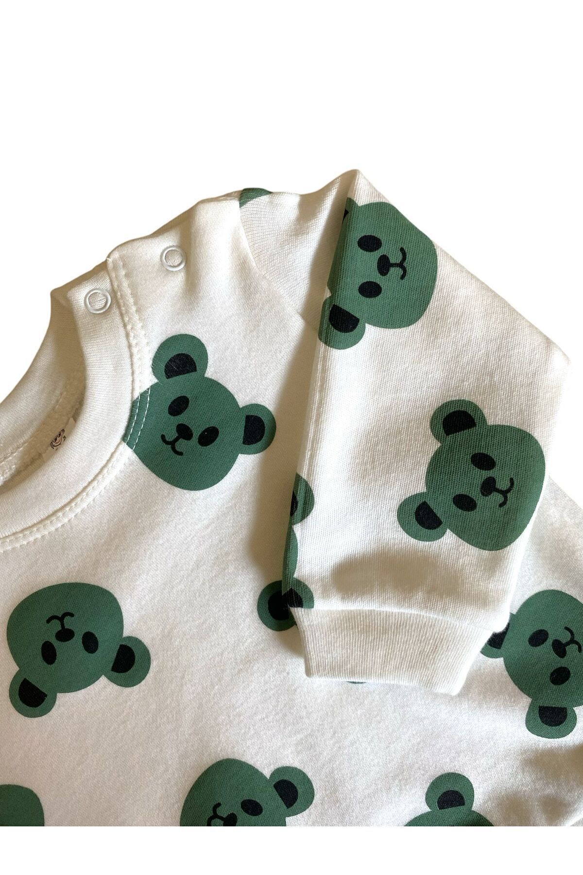 PEAR BABY Bear Detaylı Çıtçıtlı Bebek Alt Üst Takım fotoğrafı 6 (önizleme)