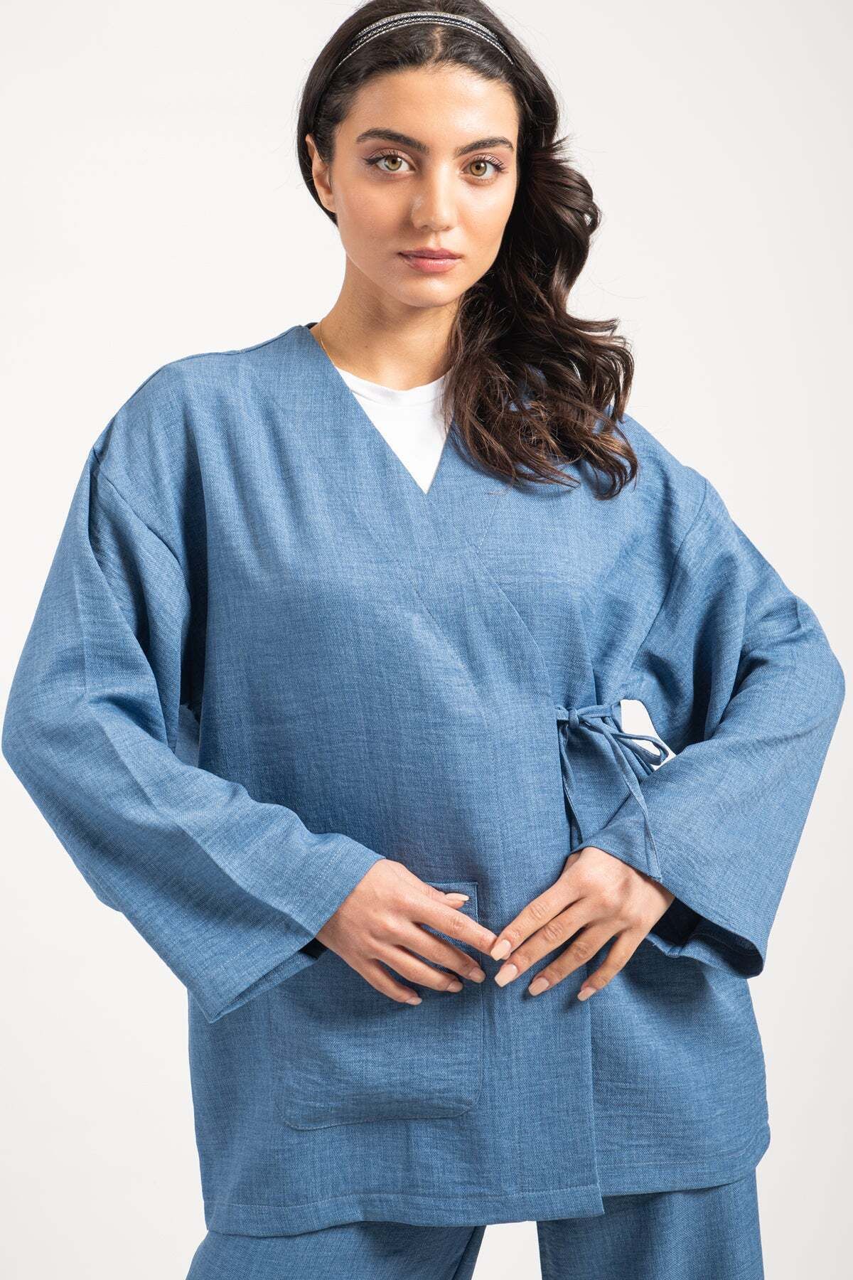 Hatun Atila-Women's Yanka Suit Indigo 8746 Pocket Nomination Quick Lacing 4