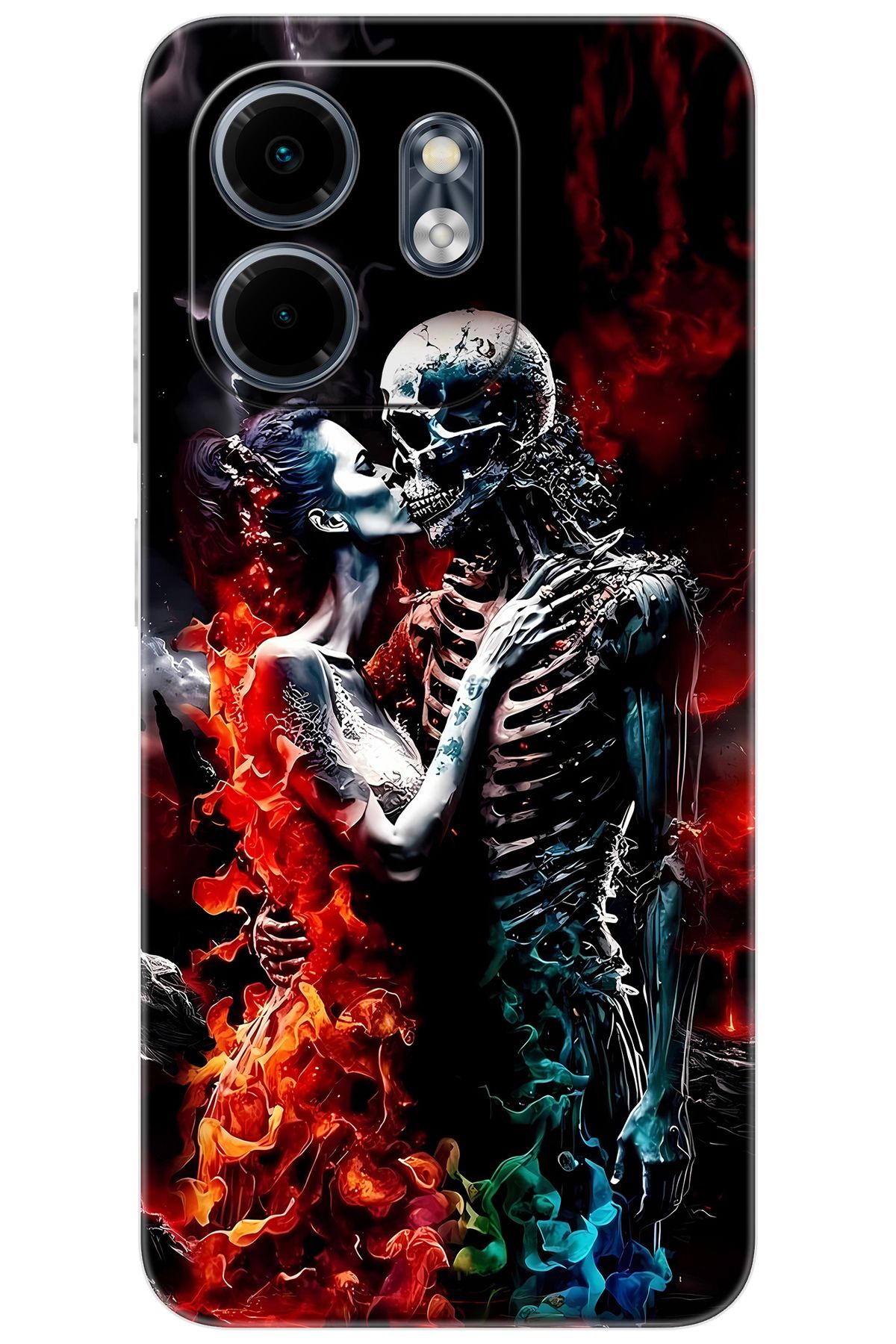 Ceppare iNfinix Smart 9 (X6532) Uyumlu Kılıf Desen Baskılı Silikon İskelet Aşıklar STK:666 CP-ljNehJl