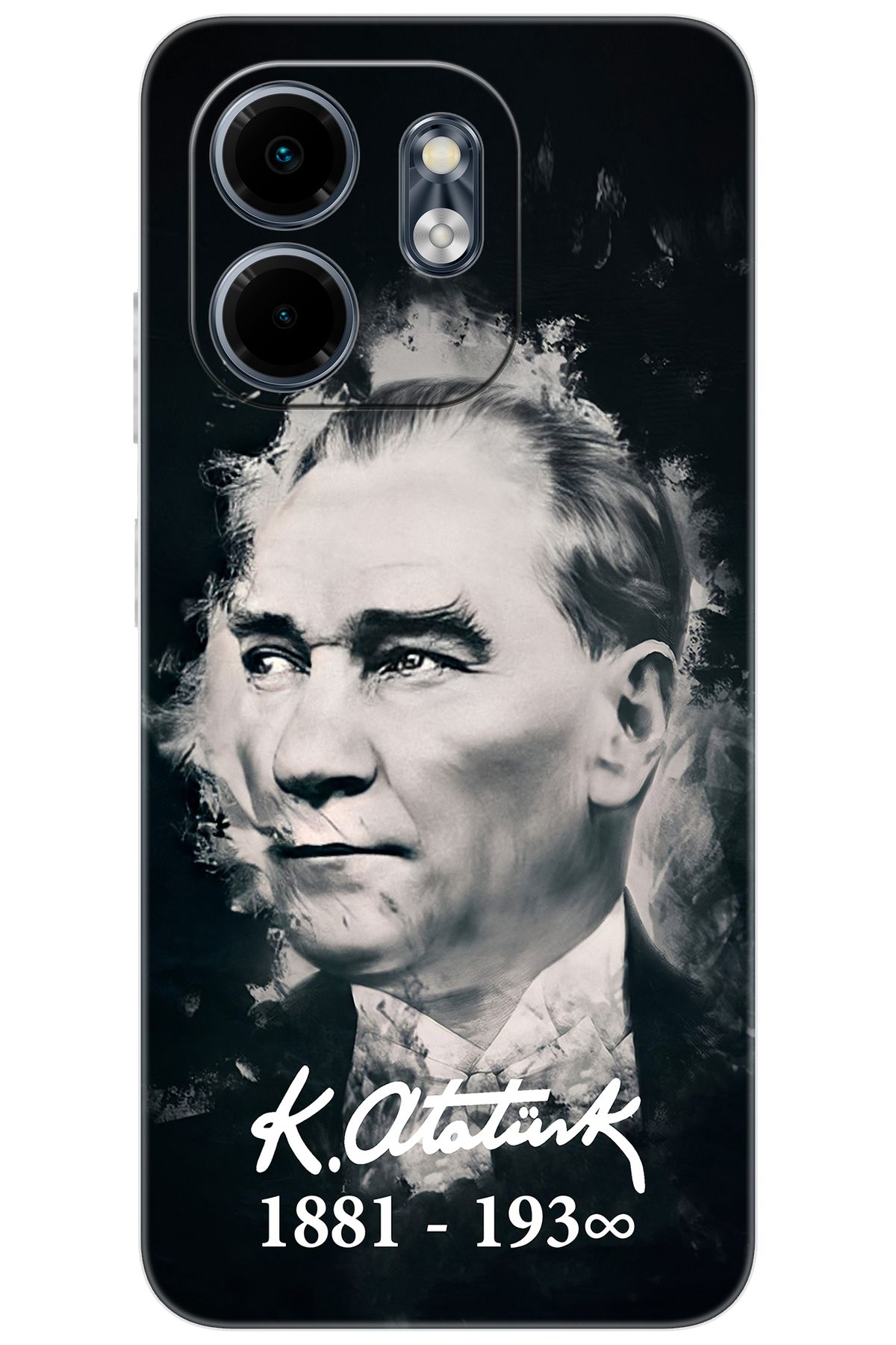 Ceppare iNfinix Smart 9 (X6532) Uyumlu Kılıf Desen Baskılı Silikon Mustafa Kemal Atatürk STK:388 CP-ym3xDCE
