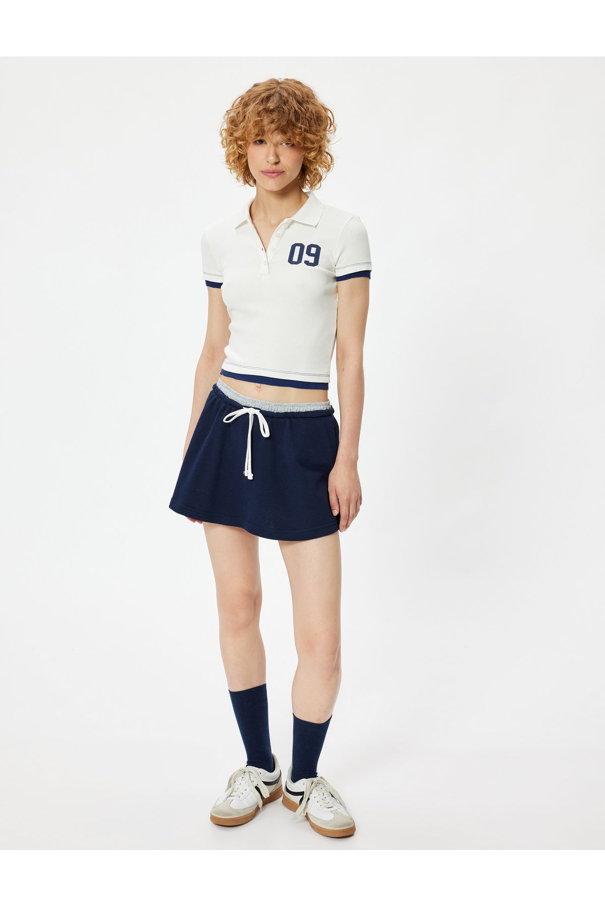 Koton Yeni Sezon Polo Yaka Tişört Arkası Baskılı Kaşkorse Kısa Kollu Slim Fit