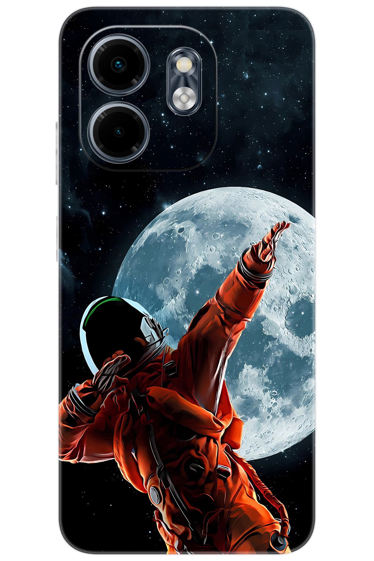 Ceppare iNfinix Smart 9 (X6532) Uyumlu Kılıf Desen Baskılı Silikon Astronot STK:674 CP-vlXxJKW