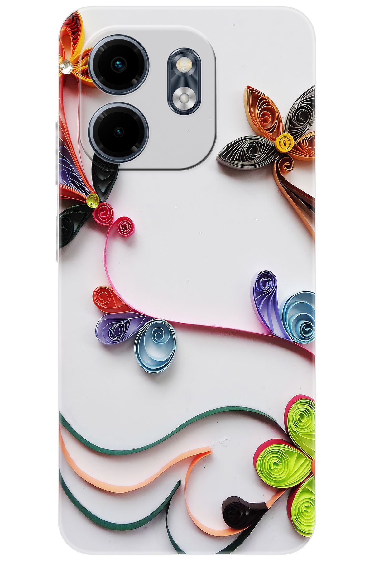 Ceppare iNfinix Smart 9 (X6532) Uyumlu Kılıf Desen Baskılı Silikon Çiçek Desen STK:220 CP-pD21CRi