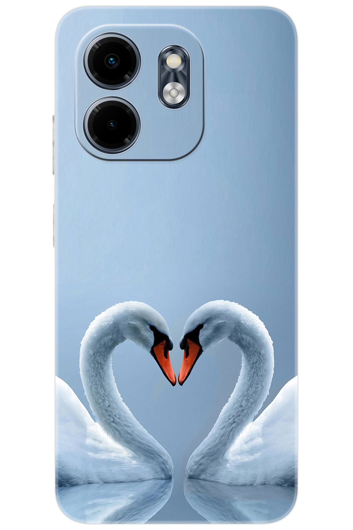Ceppare iNfinix Smart 9 (X6532) Uyumlu Kılıf Desen Baskılı Silikon Kuğ ve Kalp STK:305 CP-EnTOPFT