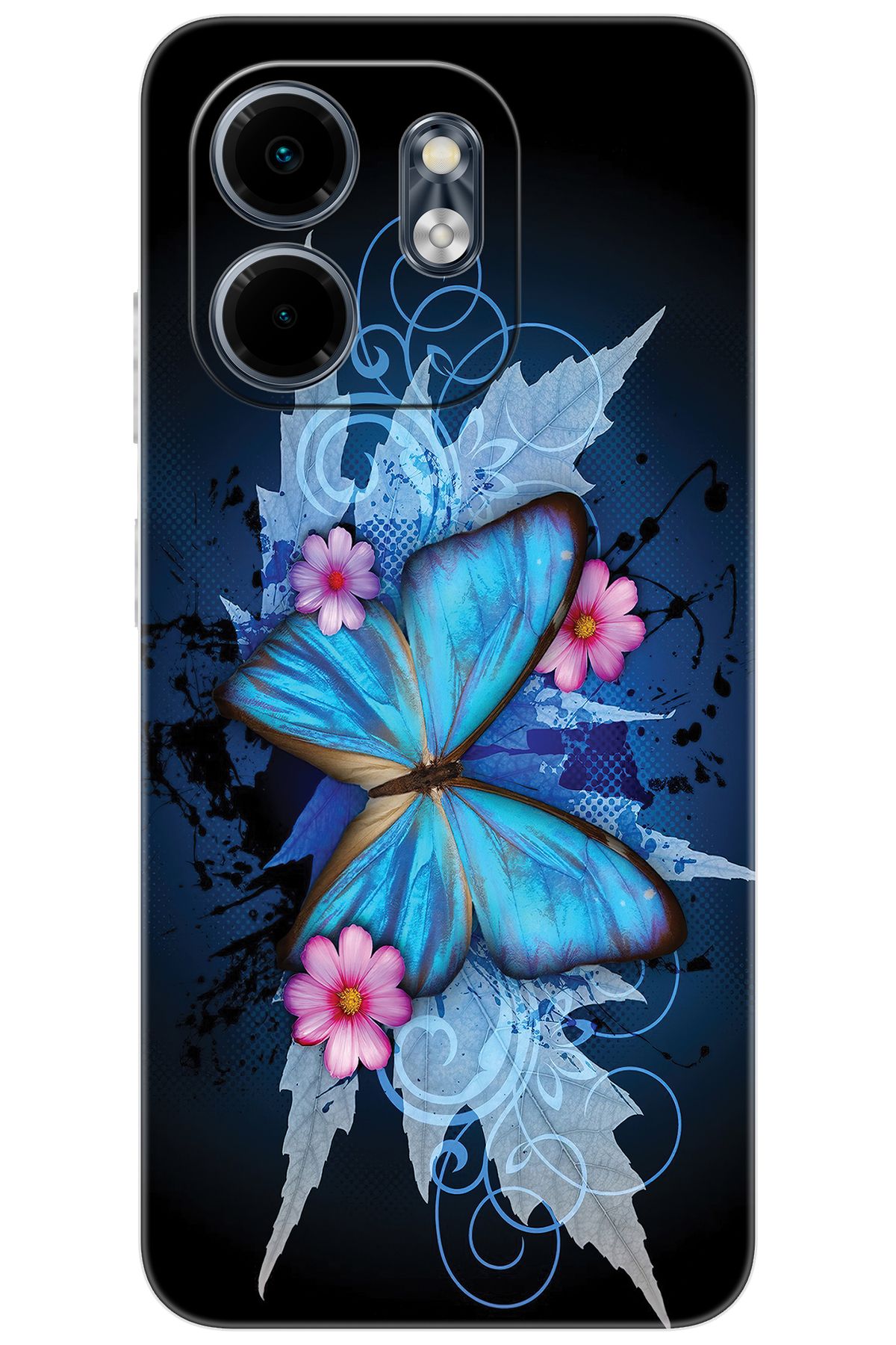 Ceppare iNfinix Smart 9 (X6532) Uyumlu Kılıf Desen Baskılı Silikon Kelebek Resim STK:550 CP-1HRaOWY